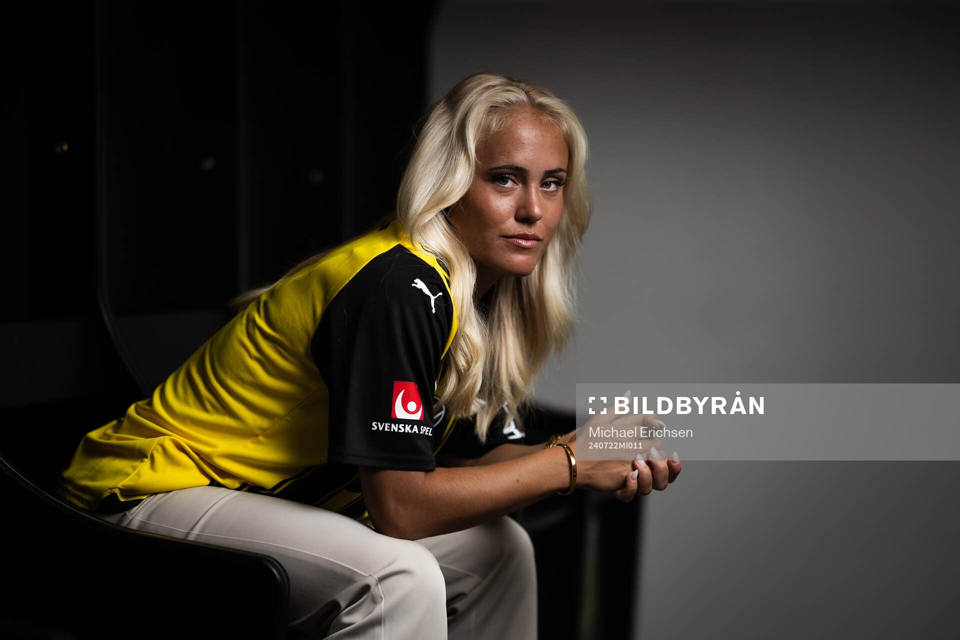 Häckens nyförvärv Alva Selerud poserar för ett porträtt den 22 juli 2024 i Göteborg. 