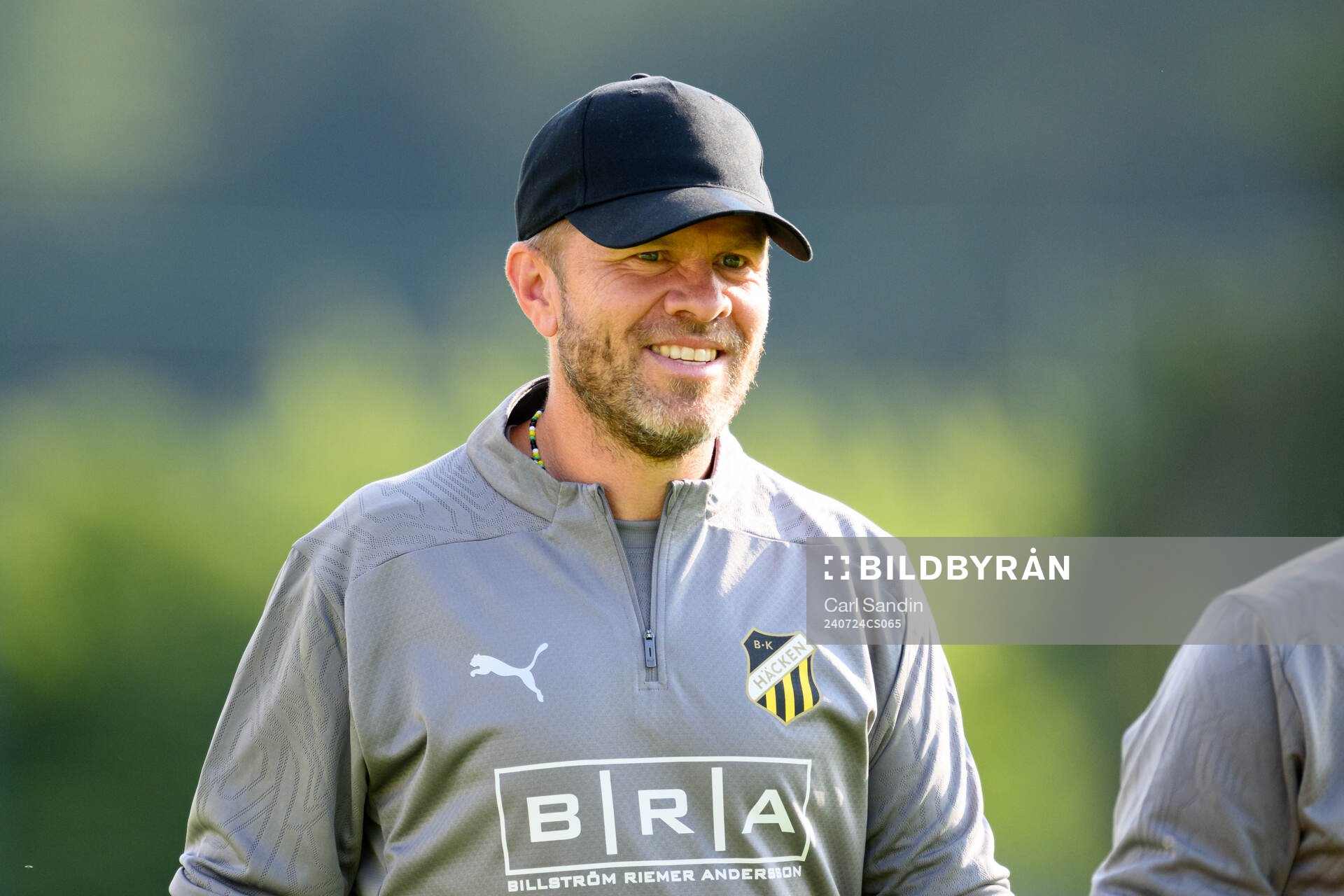 Head coach Pål Arne Johansen  during a training session with Häcken on July 24, 2024 in Dudelange. 
