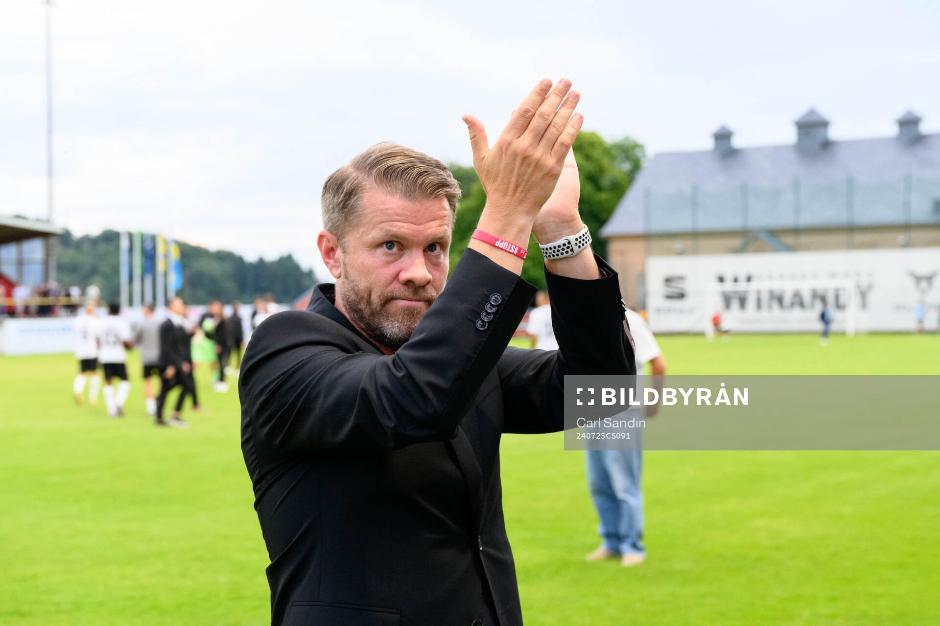 Head coach Pål Arne Johansen of Häcken celebrates