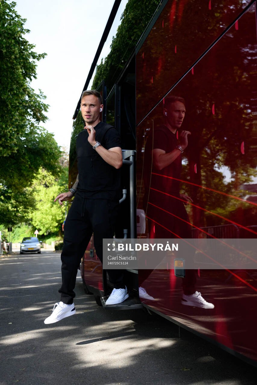 Jacob Barret Laursen of Häcken ahead of the UEFA Conference League football match between Diddeleng and Häcken on July 25, 2024 in Dudelange.