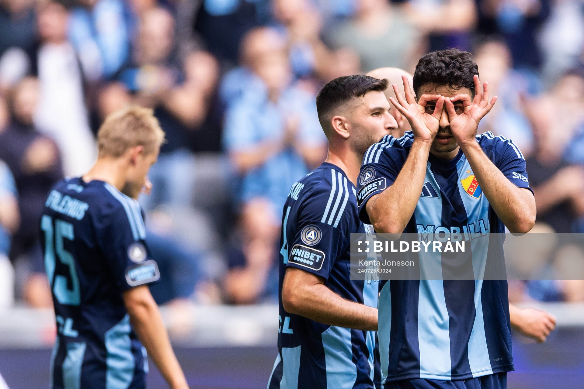 Deniz Hummet  of Djurgården celebrate