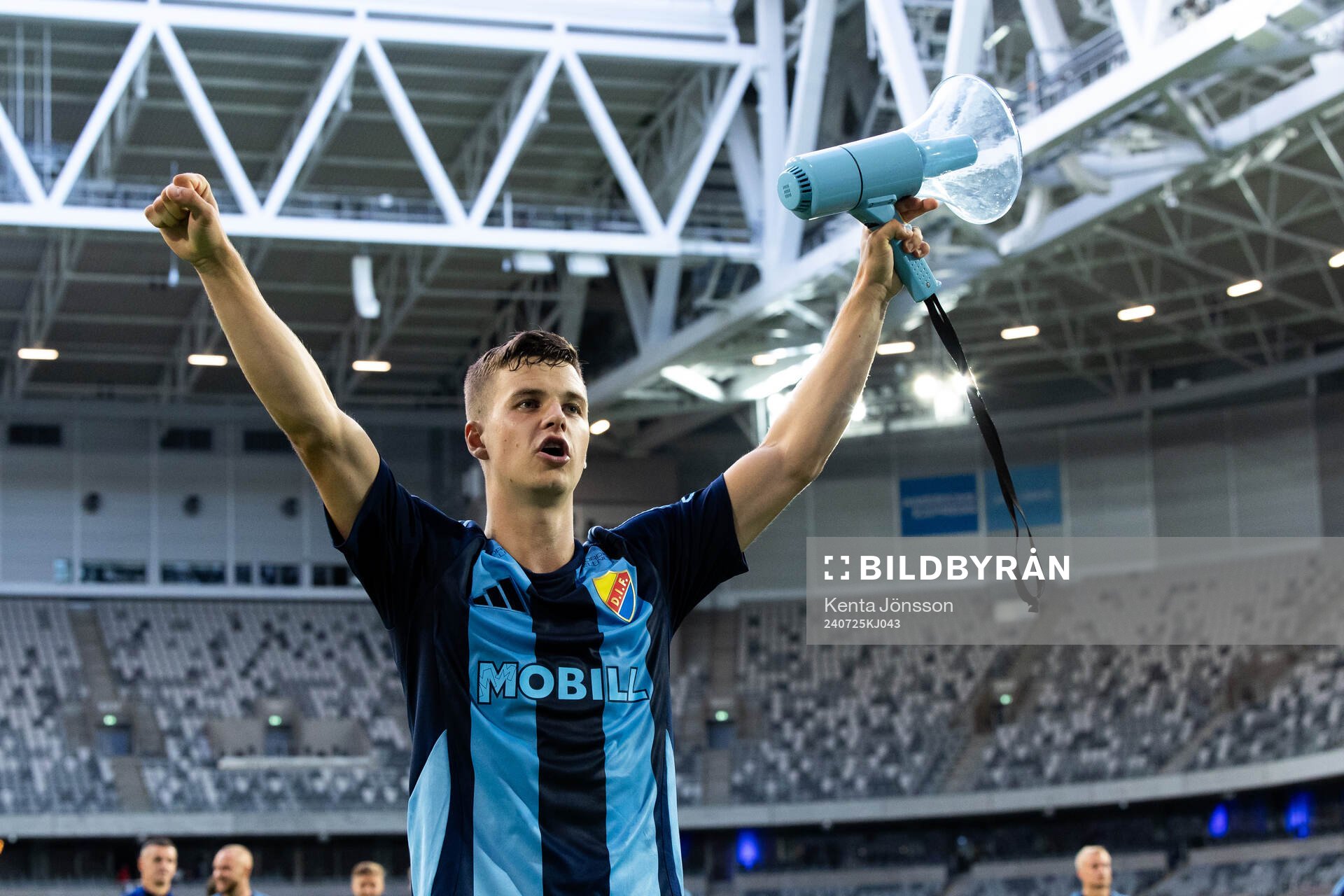 Samuel Dahl of Djurgården celebrates