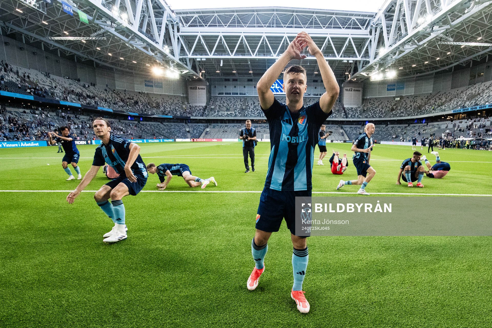 Samuel Dahl of Djurgården celebrates