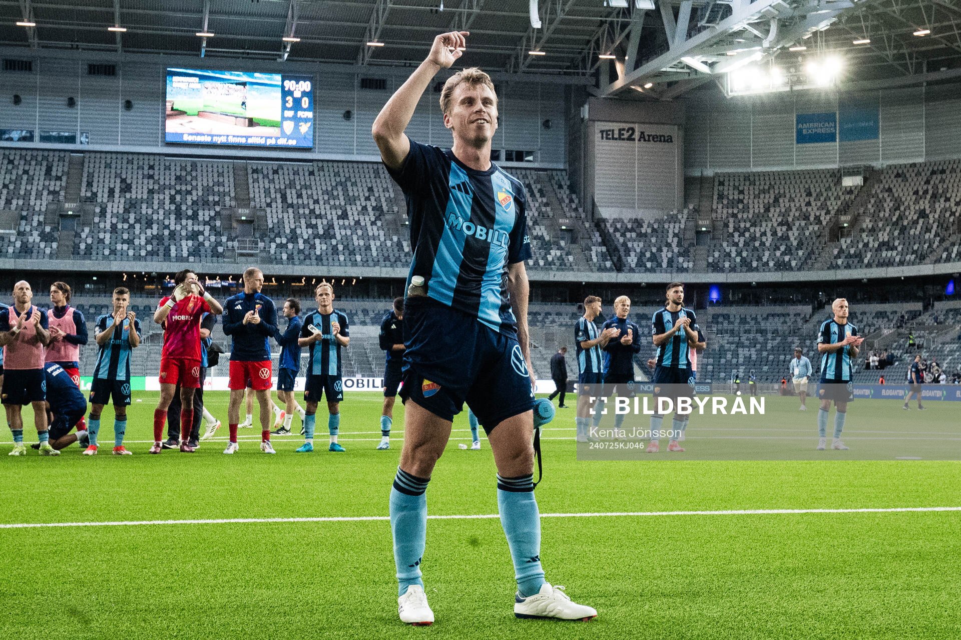 Rasmus Schüller of Djurgården celebrates