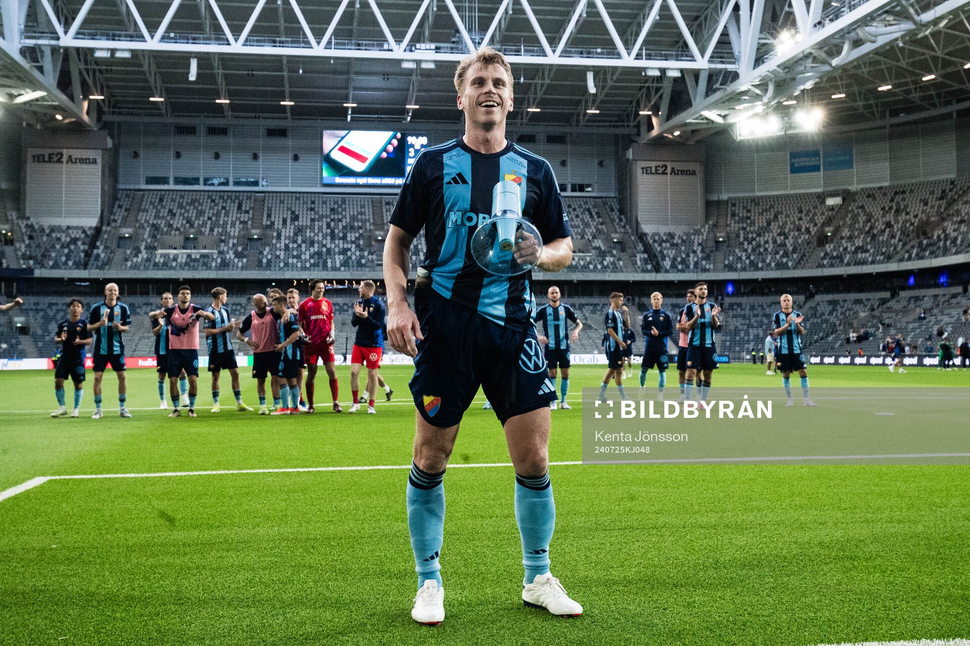 Rasmus Schüller of Djurgården celebrates