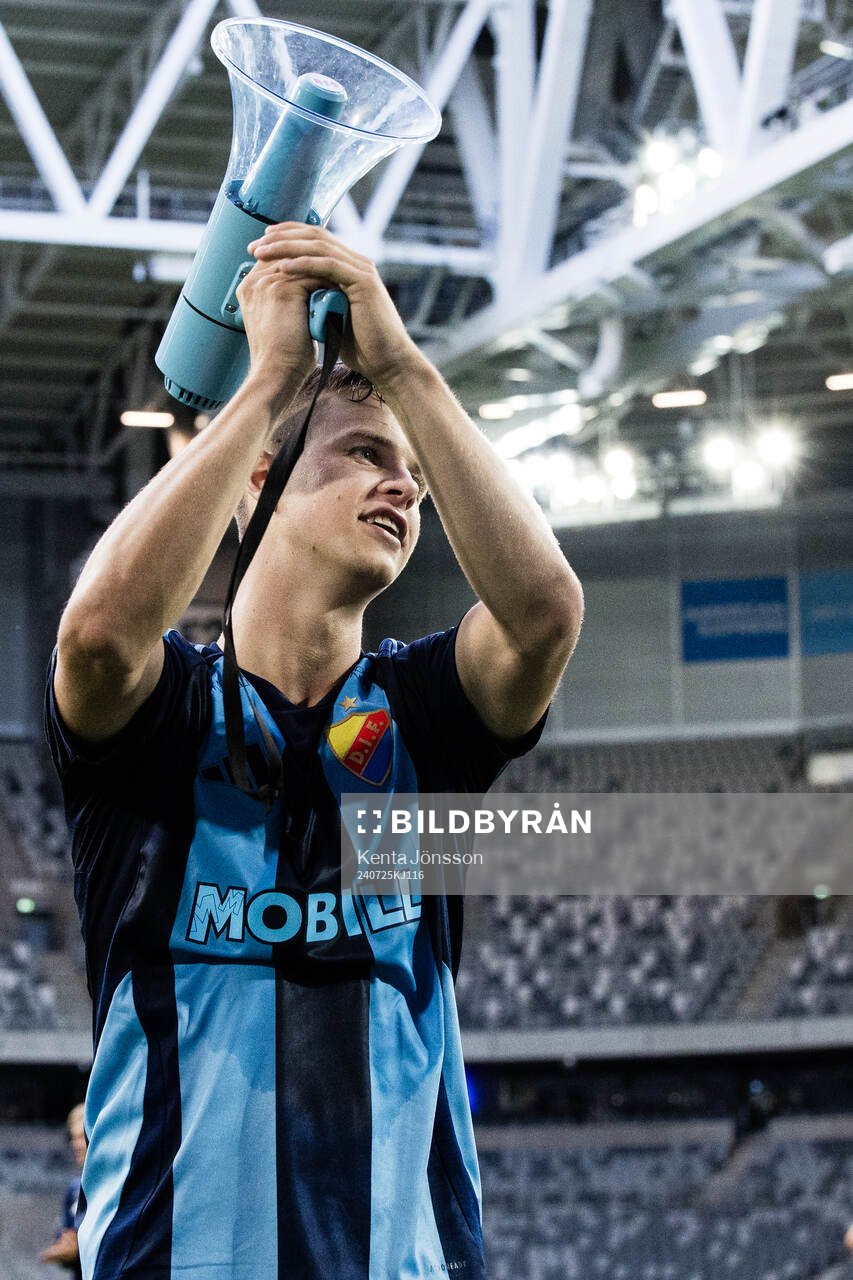 Samuel Dahl of Djurgården celebrates