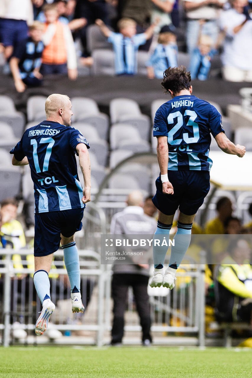Peter Therkildsen and Gustav Wikheim of Djurgården