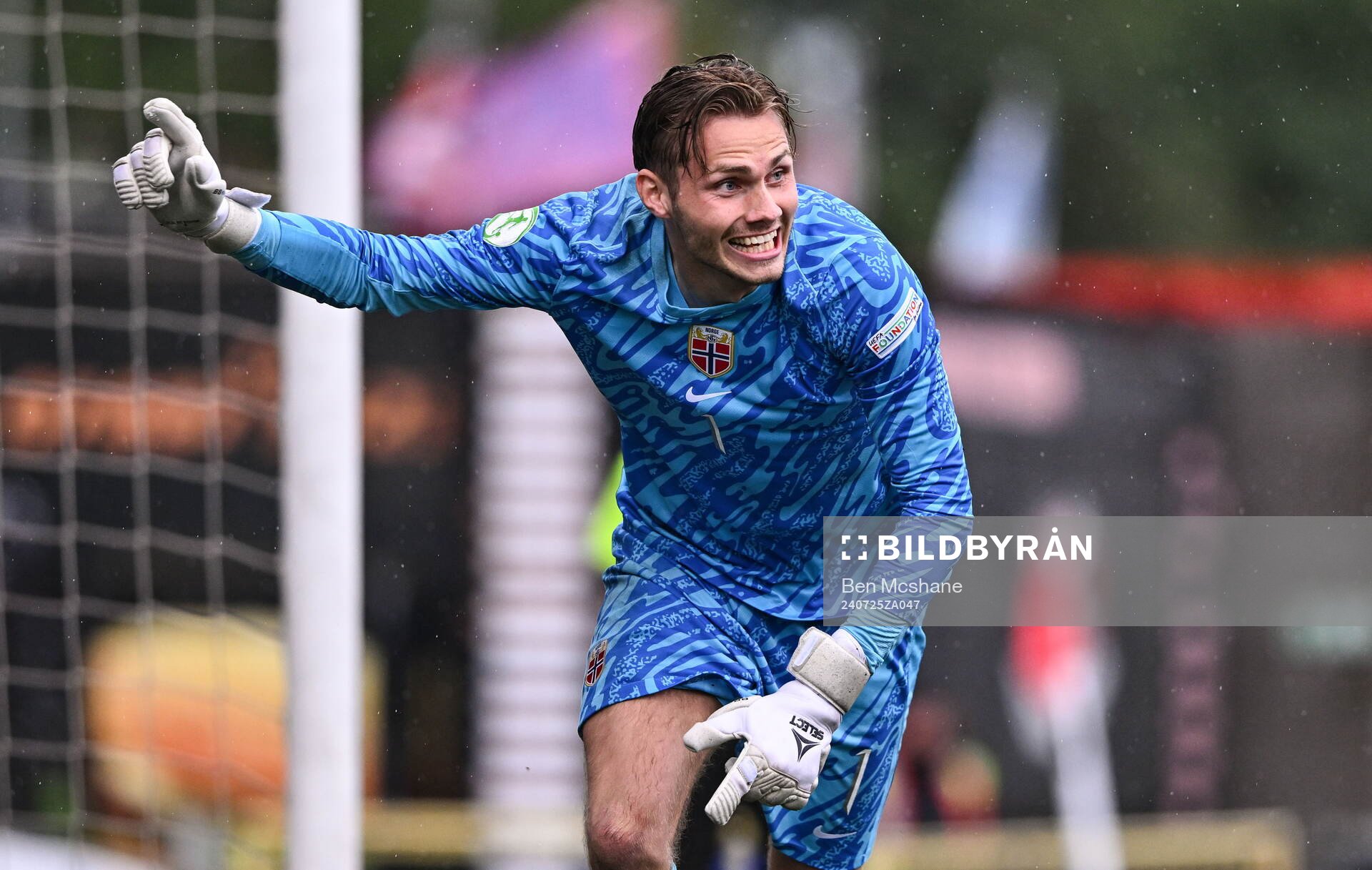 Norway goalkeeper Martin Børsheim celebrates