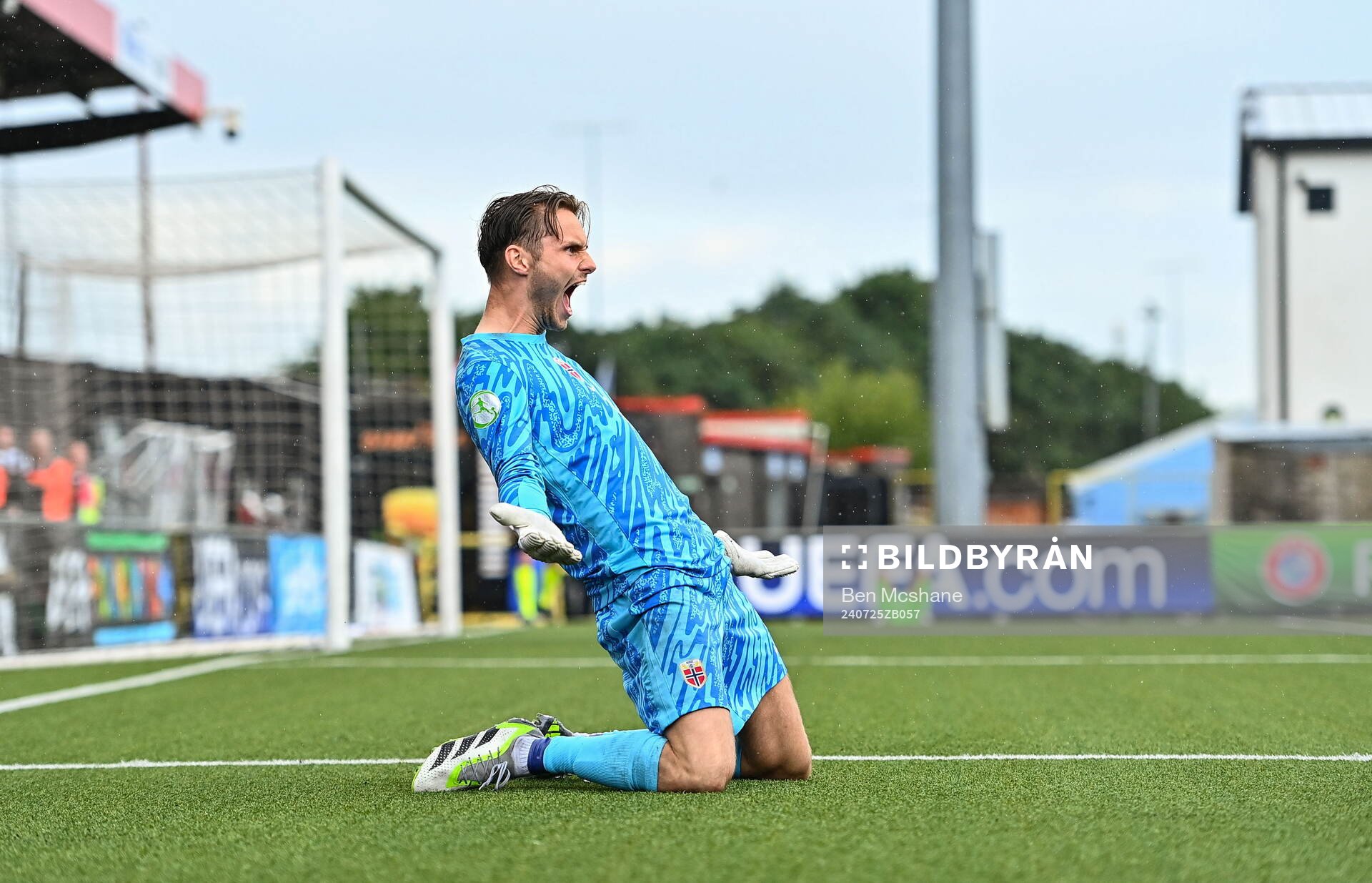 Norway goalkeeper Martin Børsheim celebrates