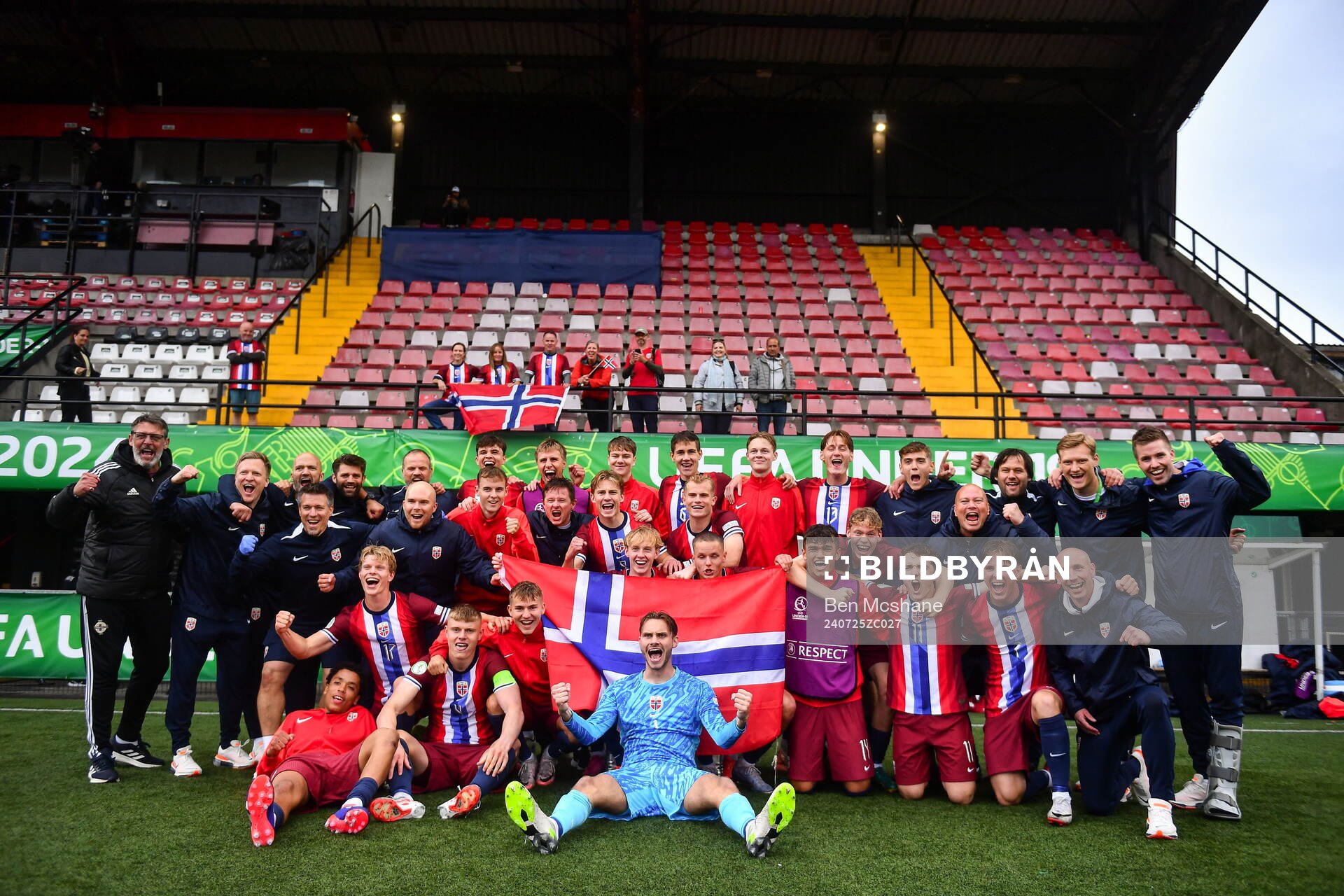 Norway players celebrate their victory in the FIFA Under-20