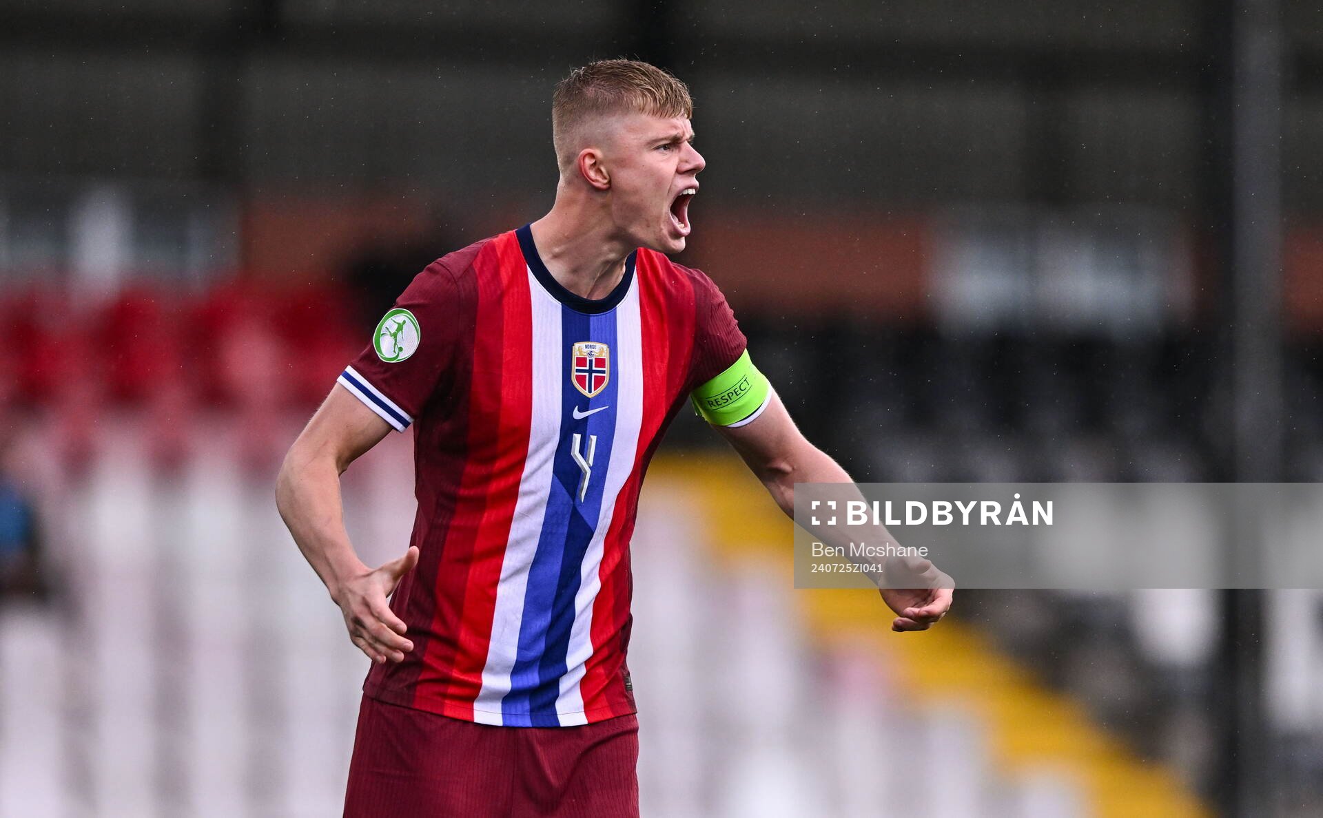 Simen Vatne Haram of Norway celebrates