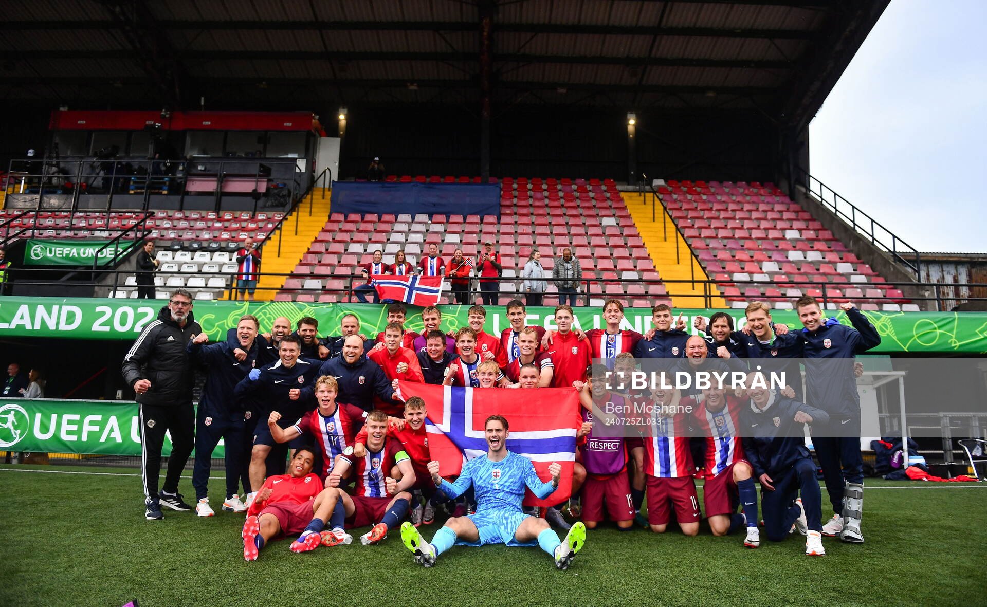 Norway players celebrate their victory in the FIFA Under-20