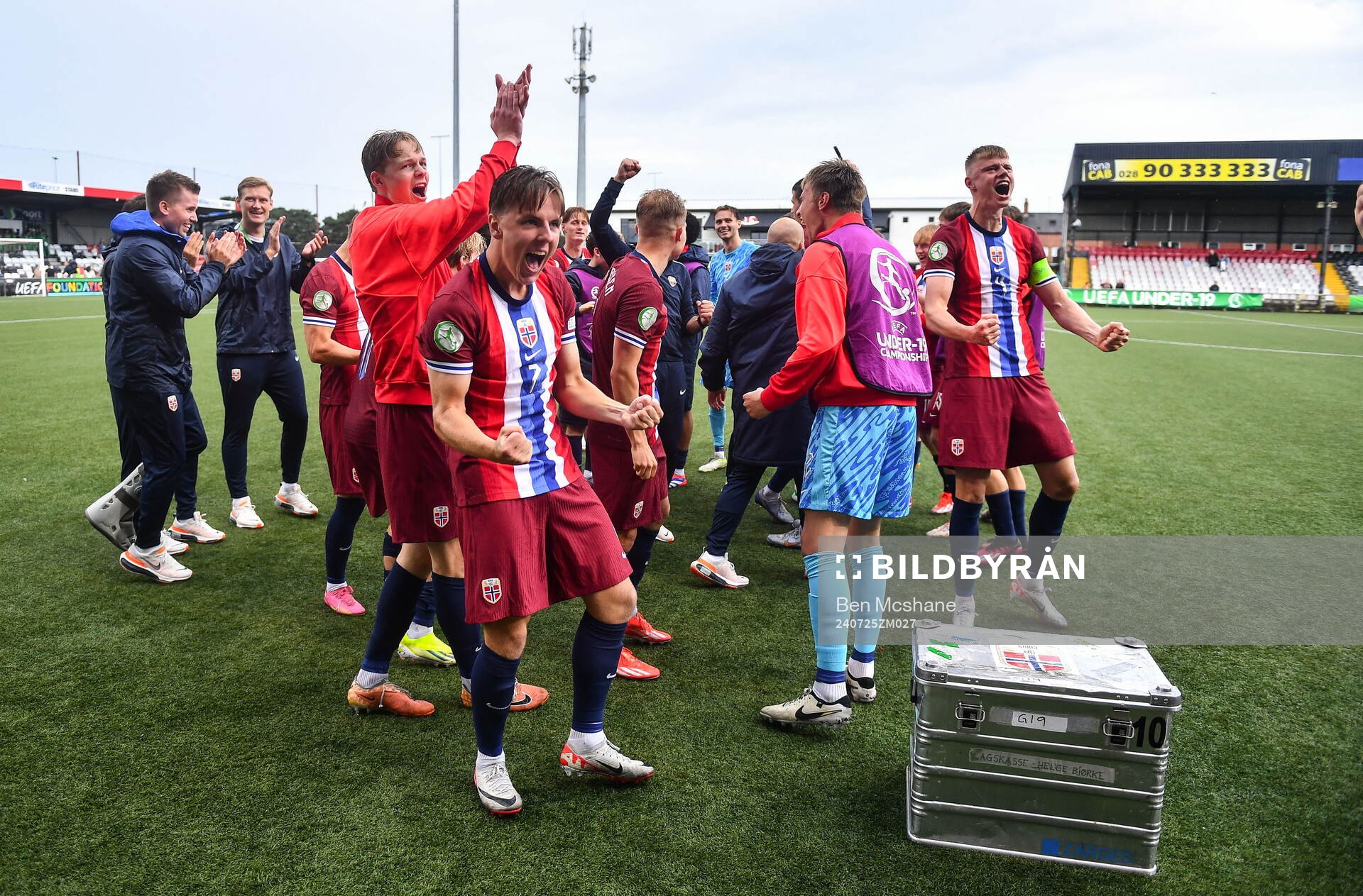 Norway players celebrate their victory in the FIFA Under-20