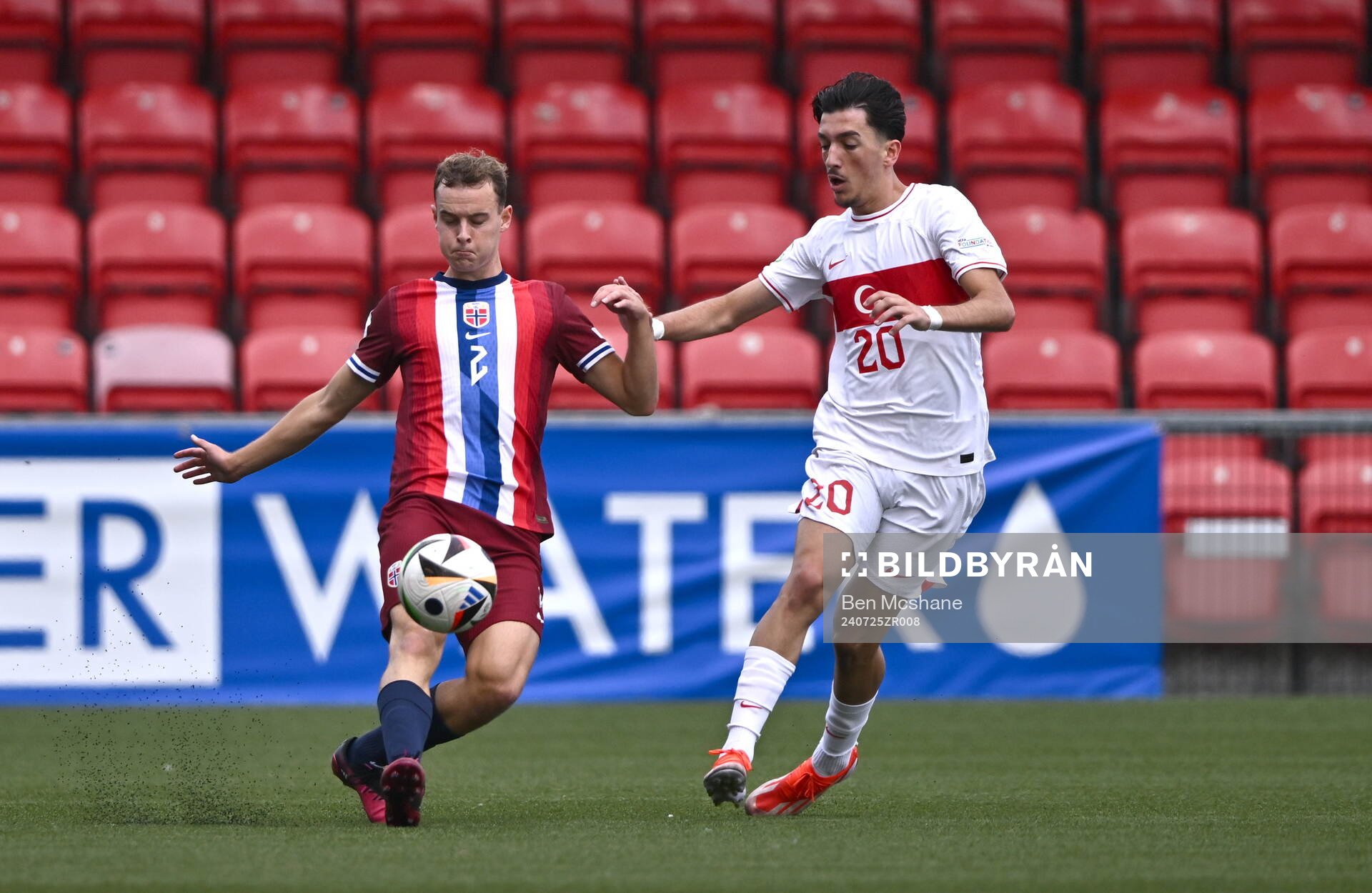 Filip Loftesnes-Bjune of Norway in action against Emre Uzun