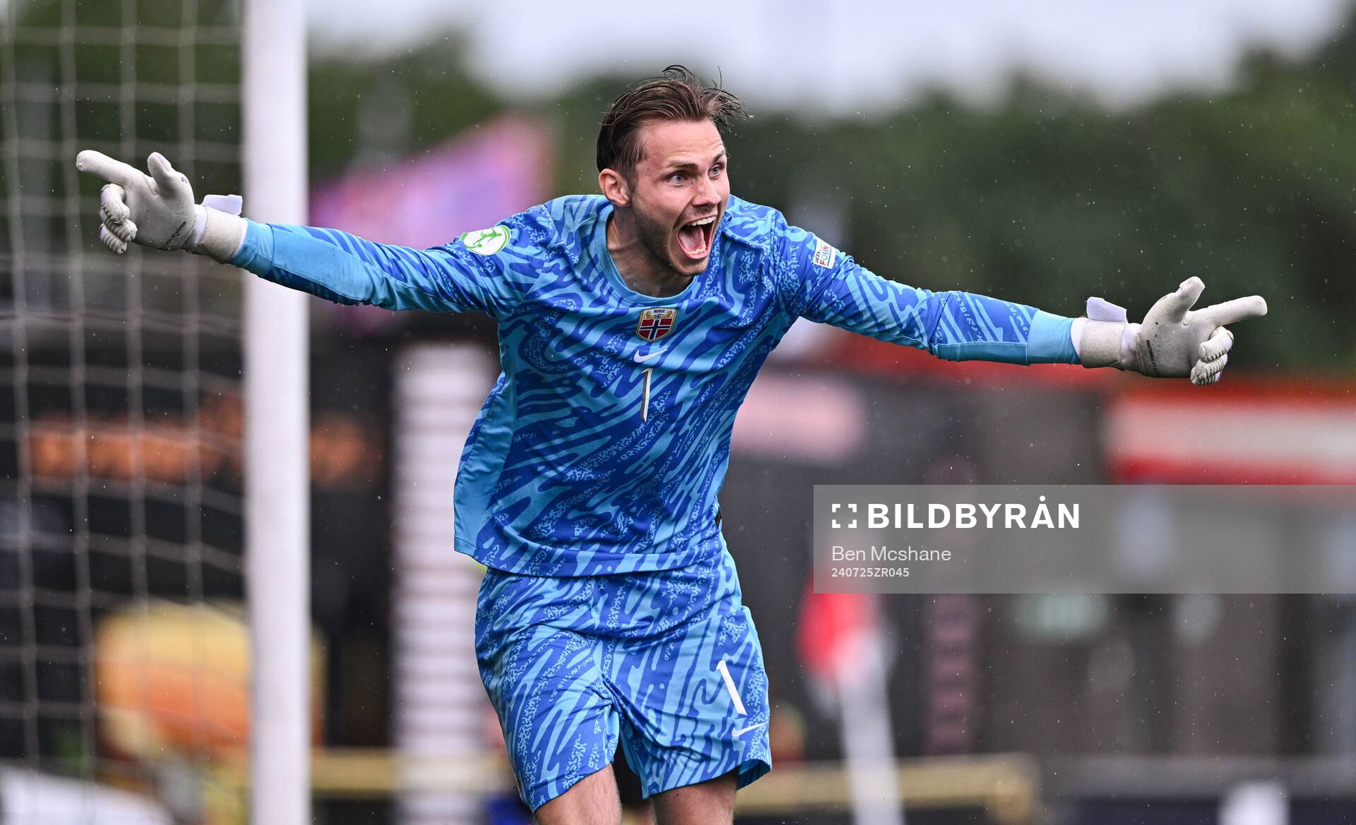 Norway goalkeeper Martin Børsheim celebrates