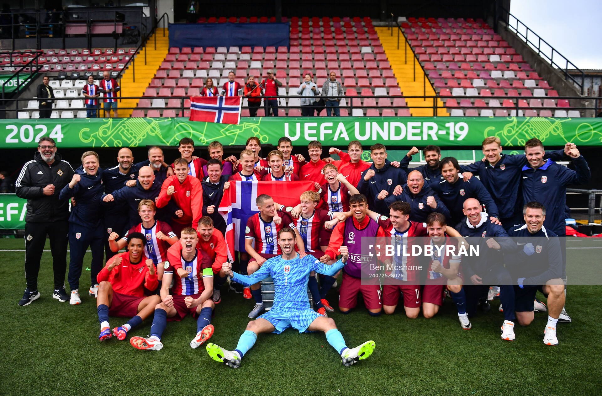 Norway players celebrate their victory in the FIFA Under-20