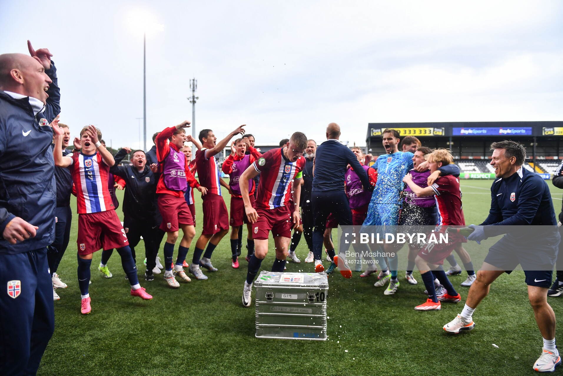 Norway players celebrate their victory in the FIFA Under-20