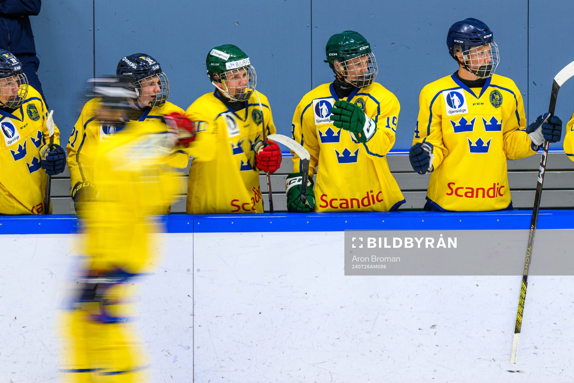 Players of Sweden celebrate