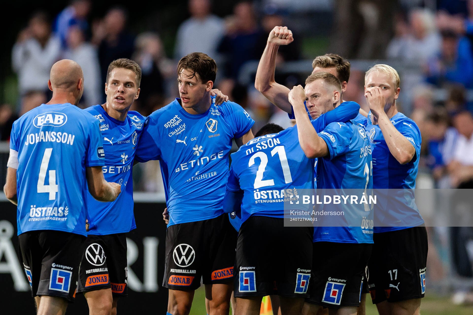 Halmstads Birnir Ingason jublar