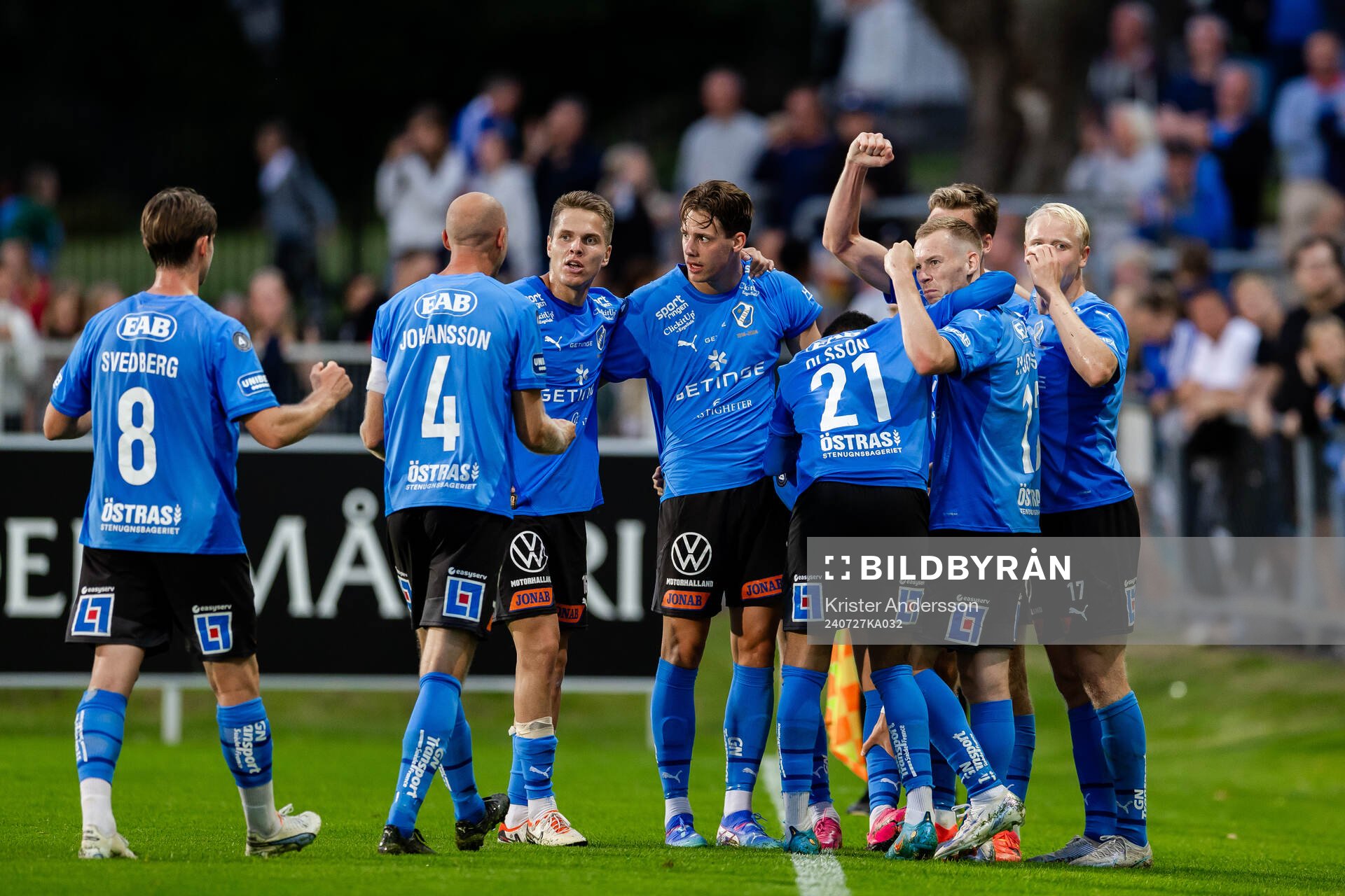 Halmstads Birnir Ingason jublar
