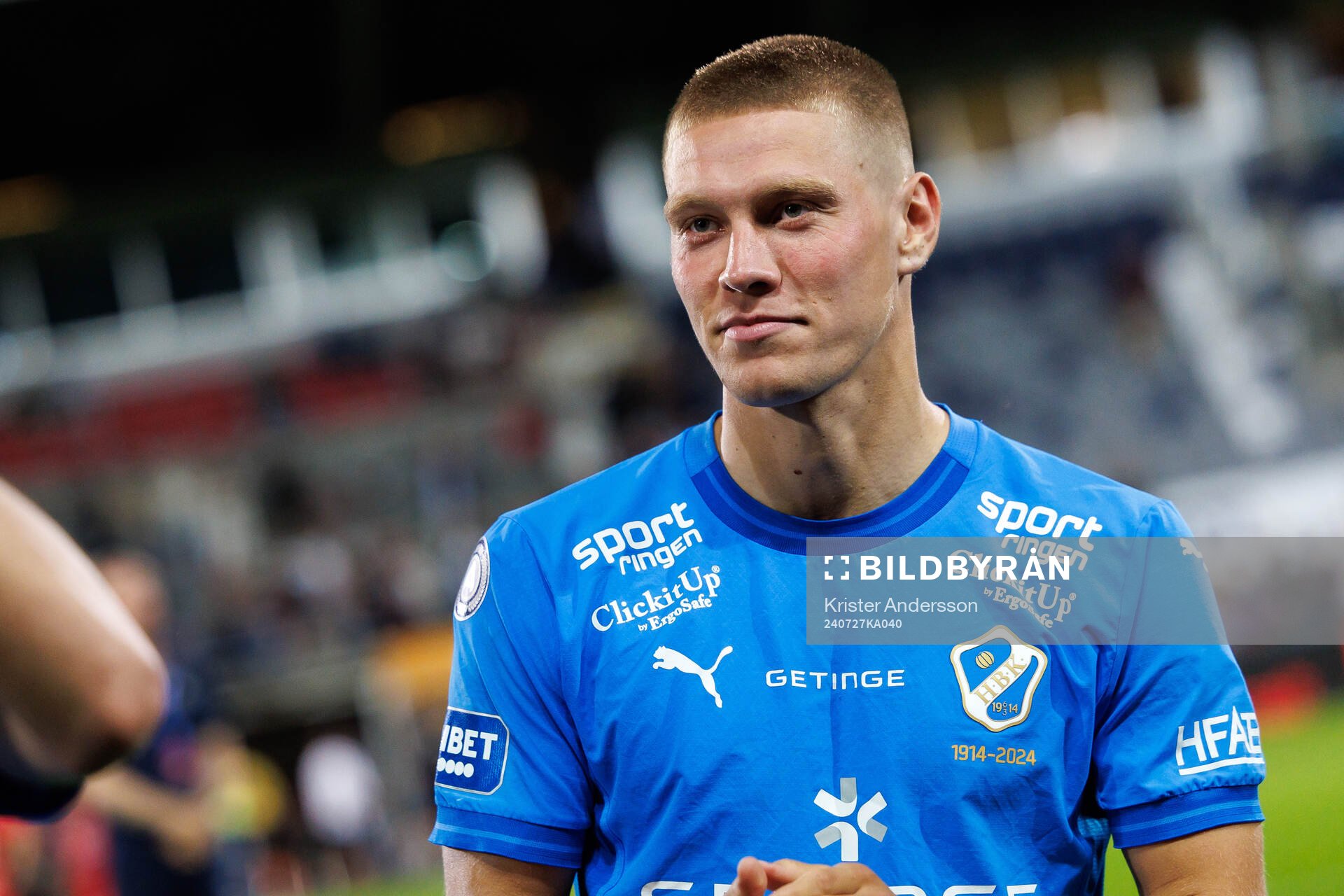 Halmstads Birnir Ingason jublar
