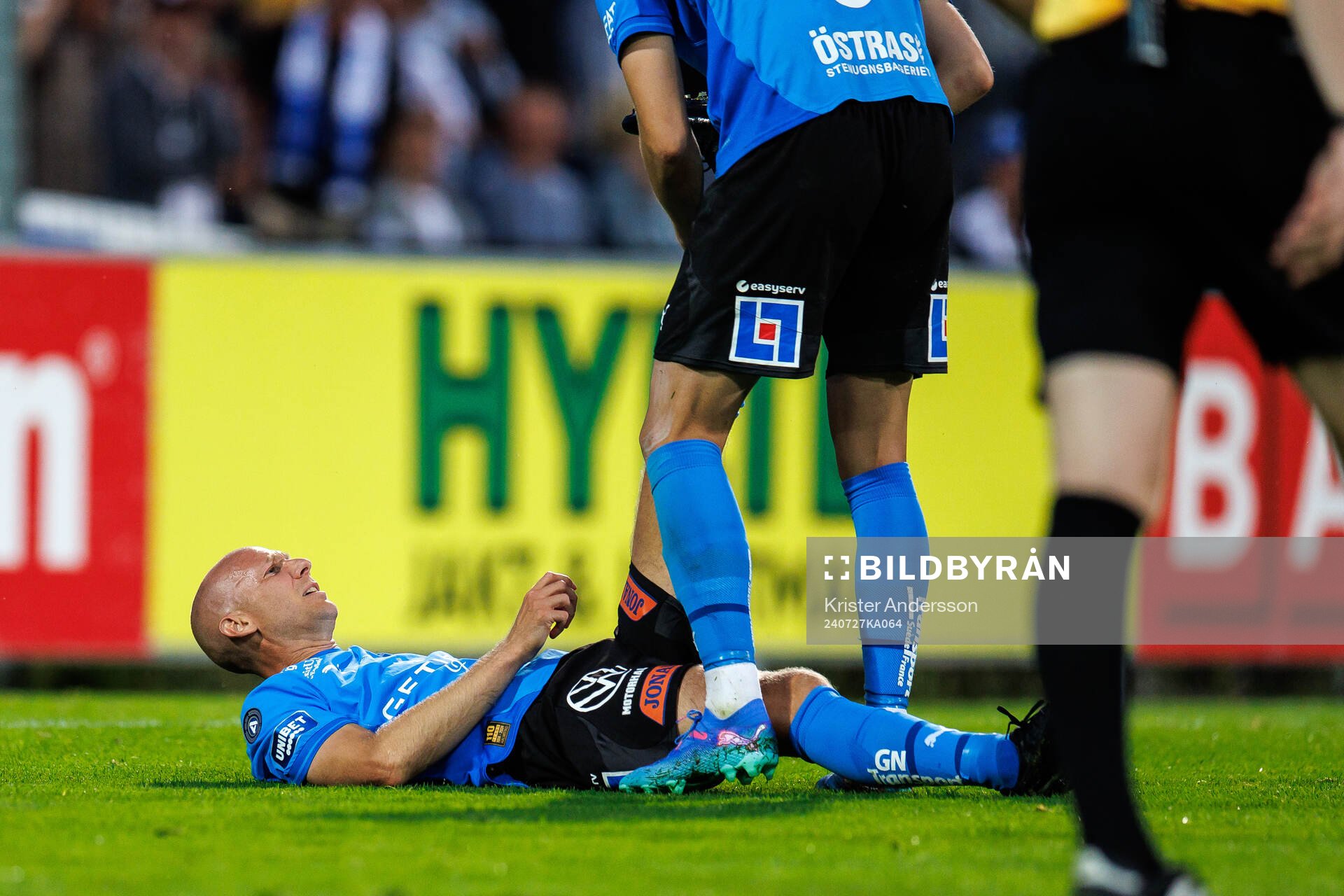 Halmstads Andreas Johansson har kramp