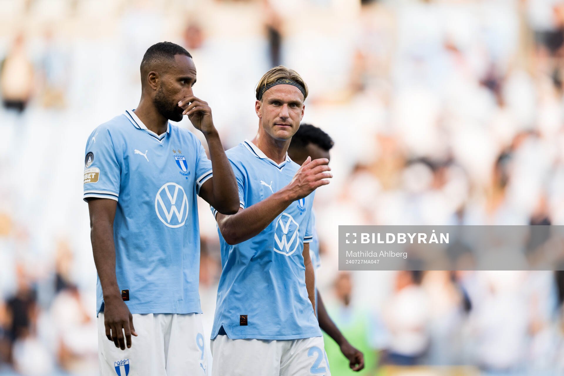 Malmö FFs Isaac Kiese Thelin och Erik Botheim deppar