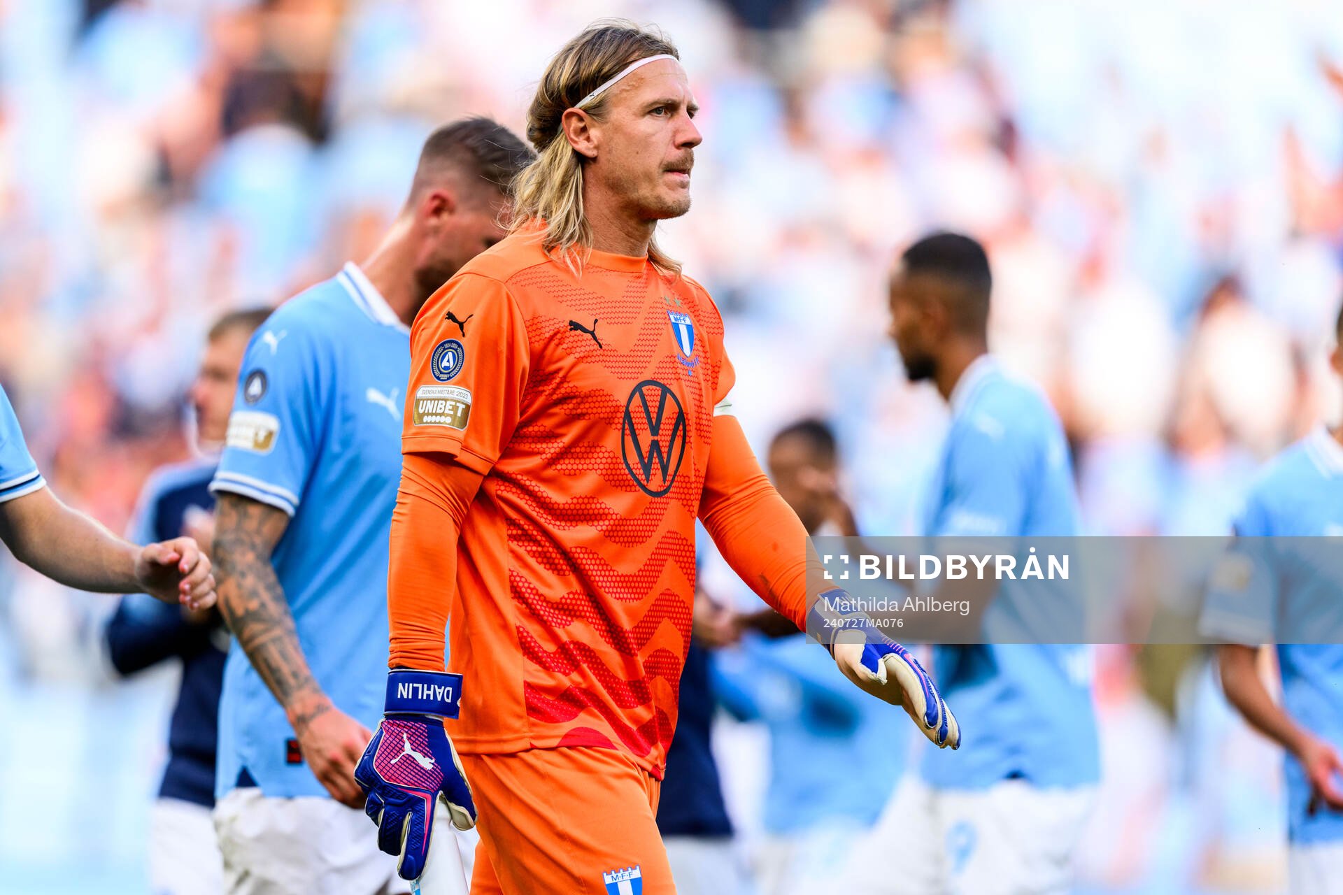 Malmö FFs målvakt Johan Dahlin deppar
