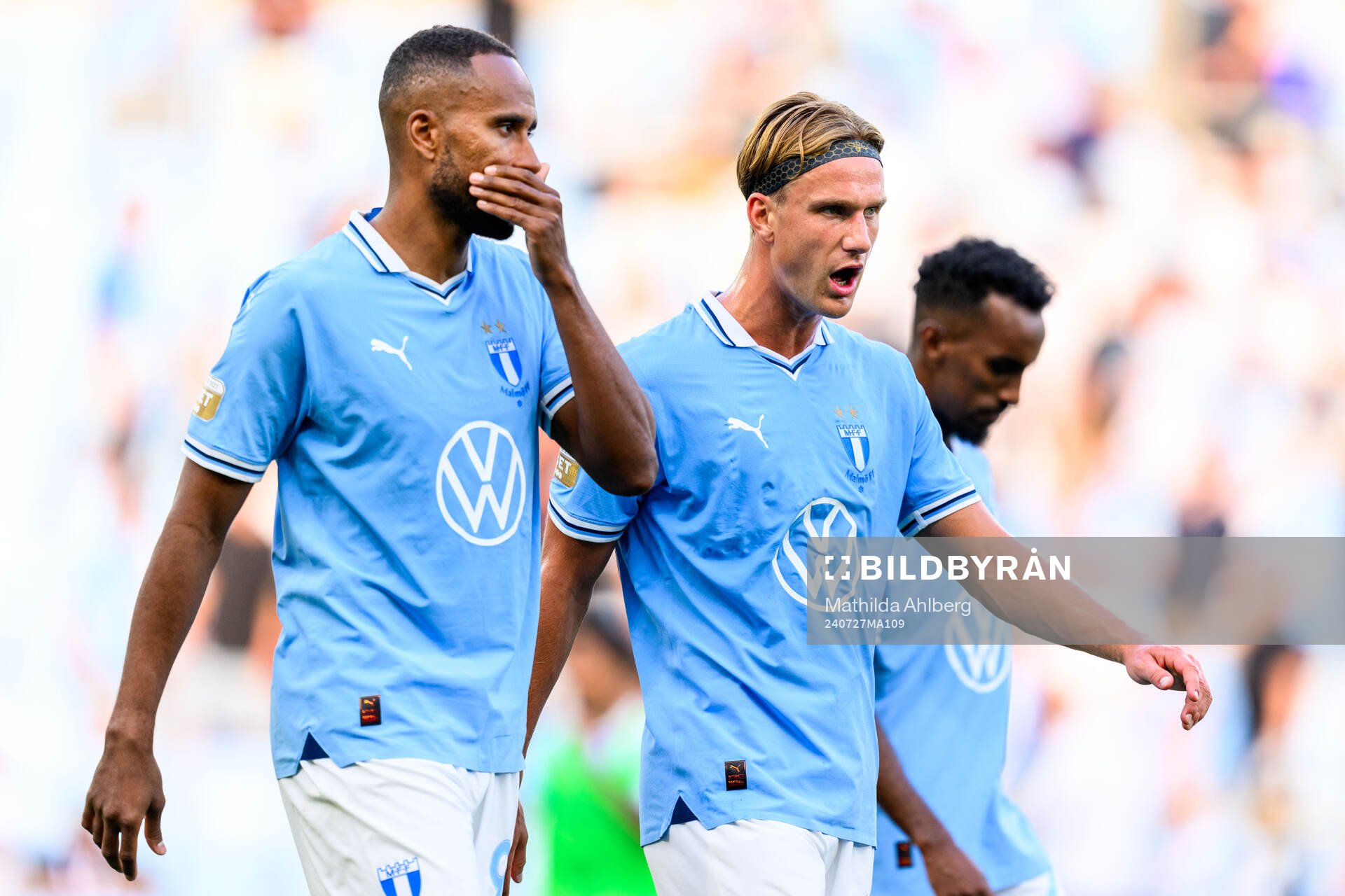 Malmö FFs Isaac Kiese Thelin och Erik Botheim deppar