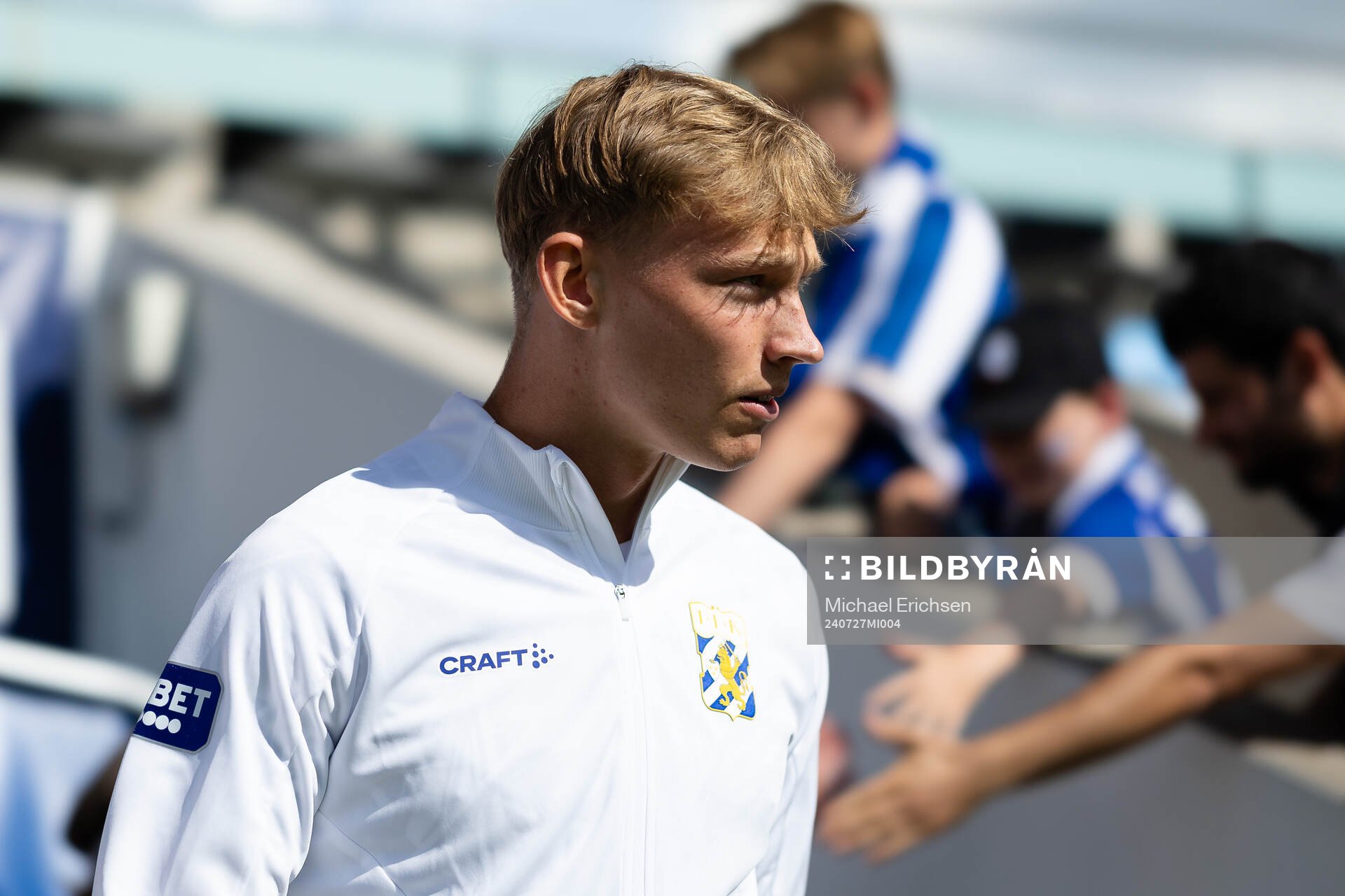 IFK Göteborgs Laurs Skjellerup innan fotbollsmatchen i