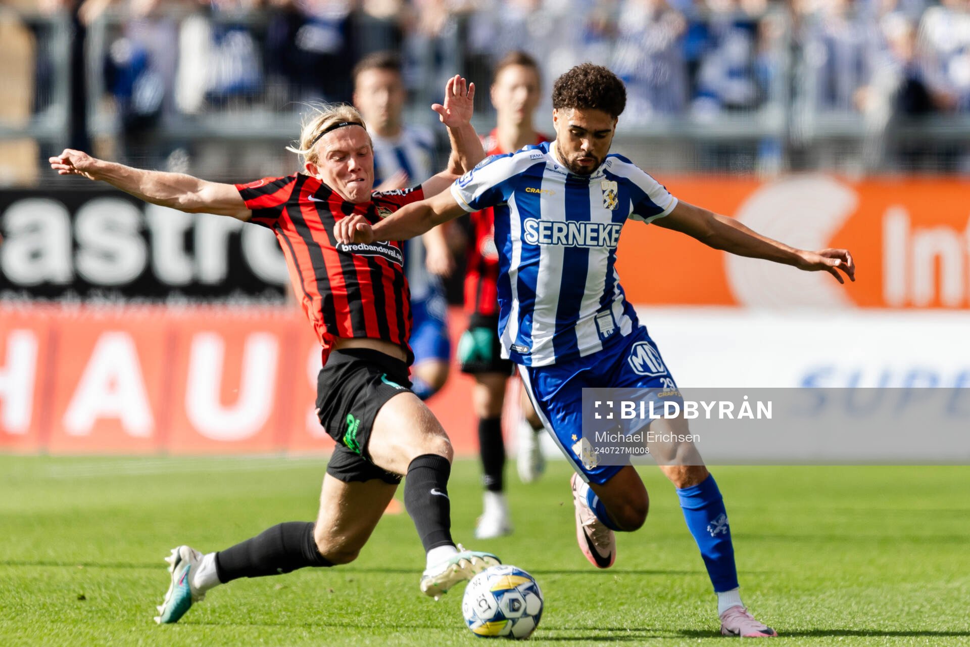 Brommapojkarnas Adam Skanning Jakobsen och IFK Göteborgs