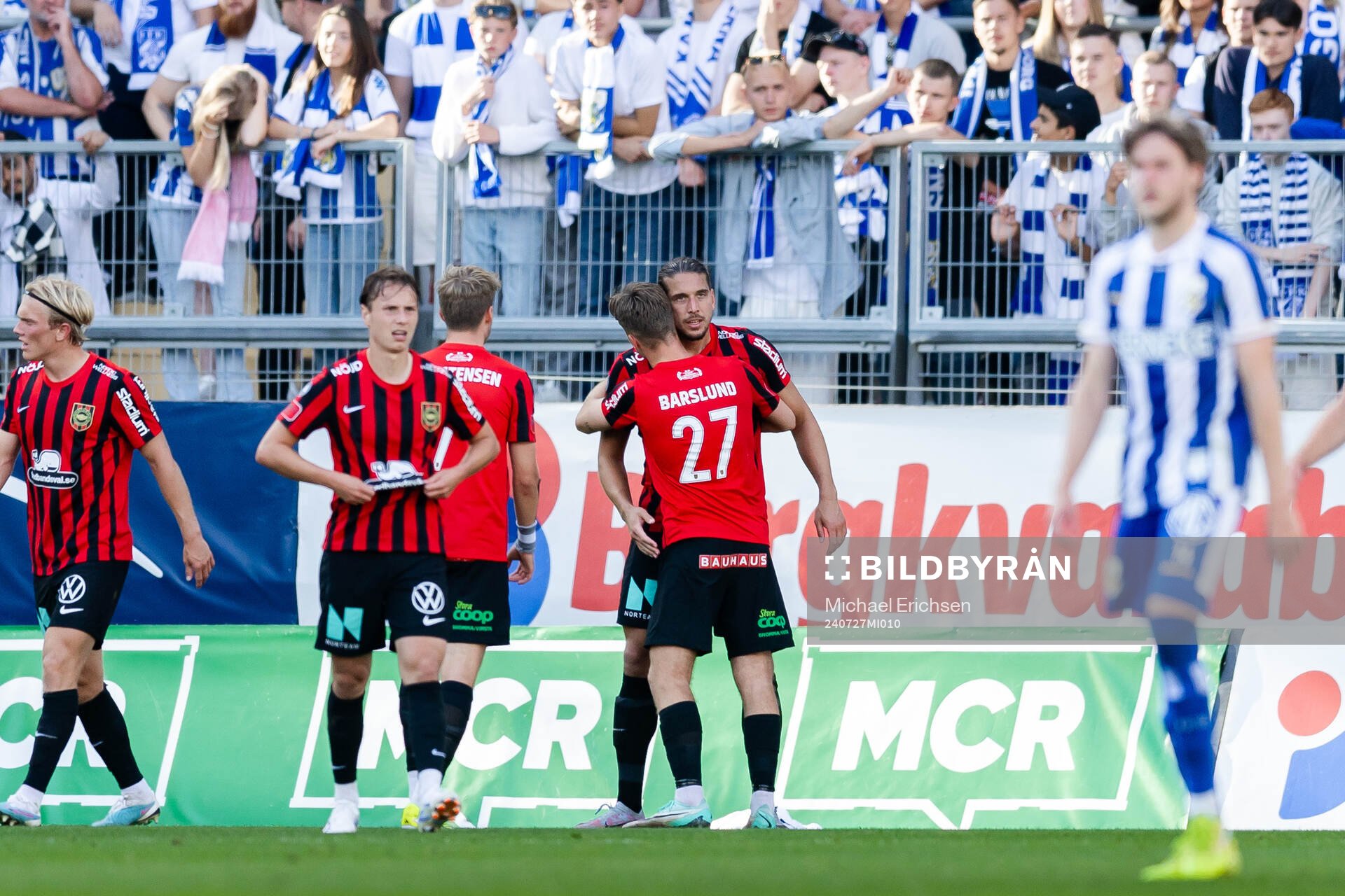 Brommapojkarnas Nikola Vasic jublar