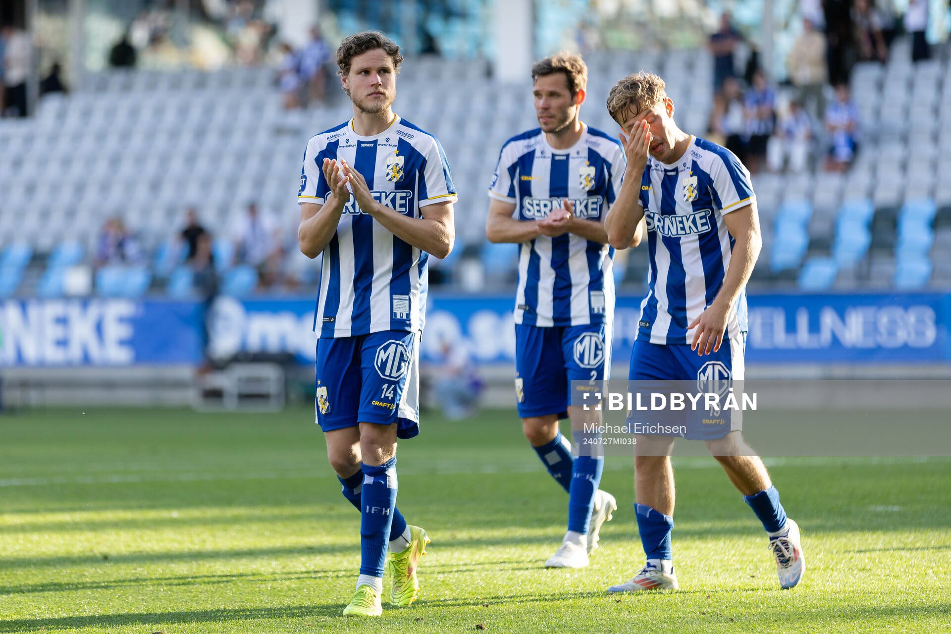 IFK Göteborgs Gustaf Norlin, Emil Salomonsson och Arbnor