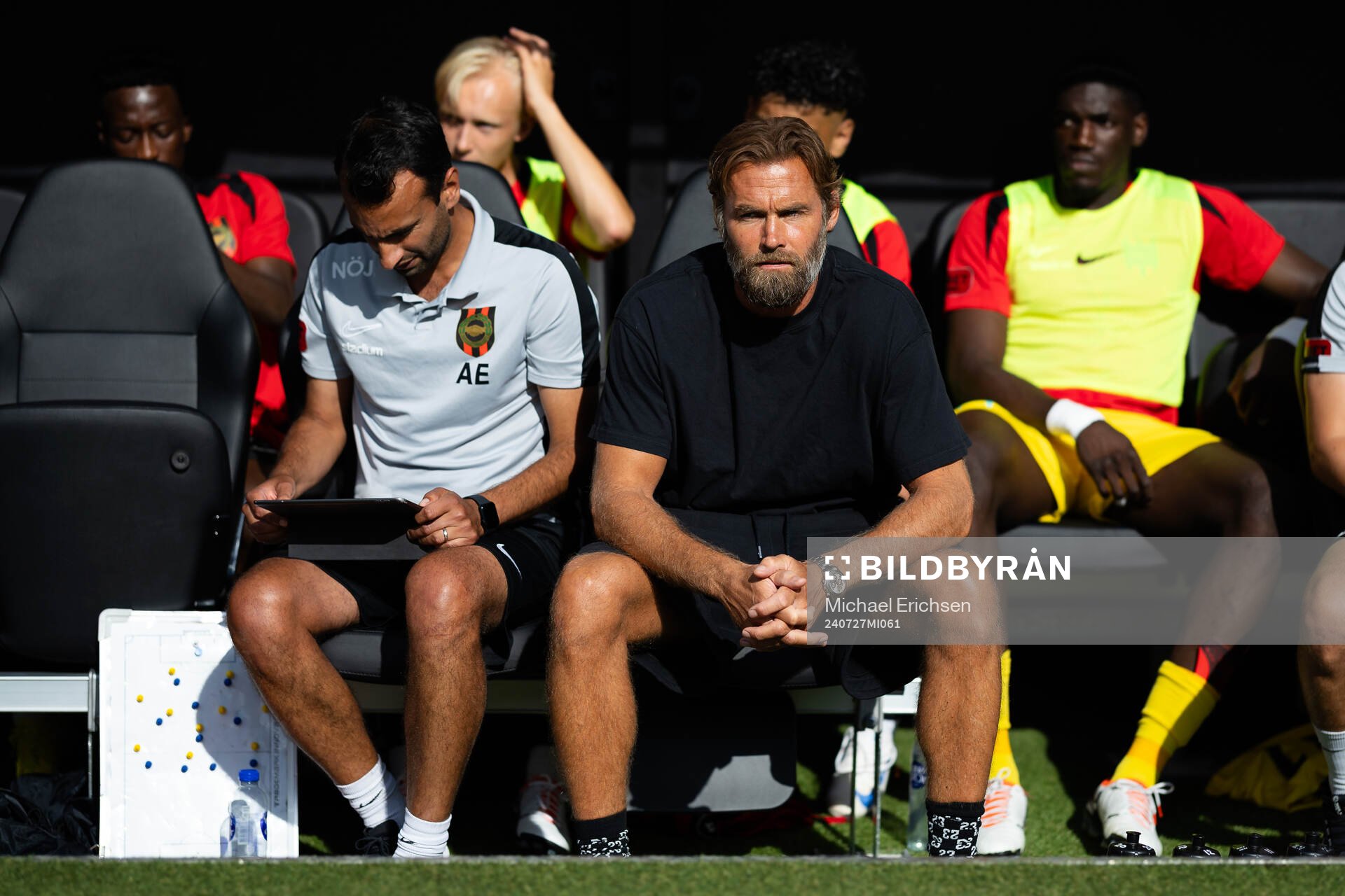 Brommapojkarnas tränare Andreas Engelmark och tränare