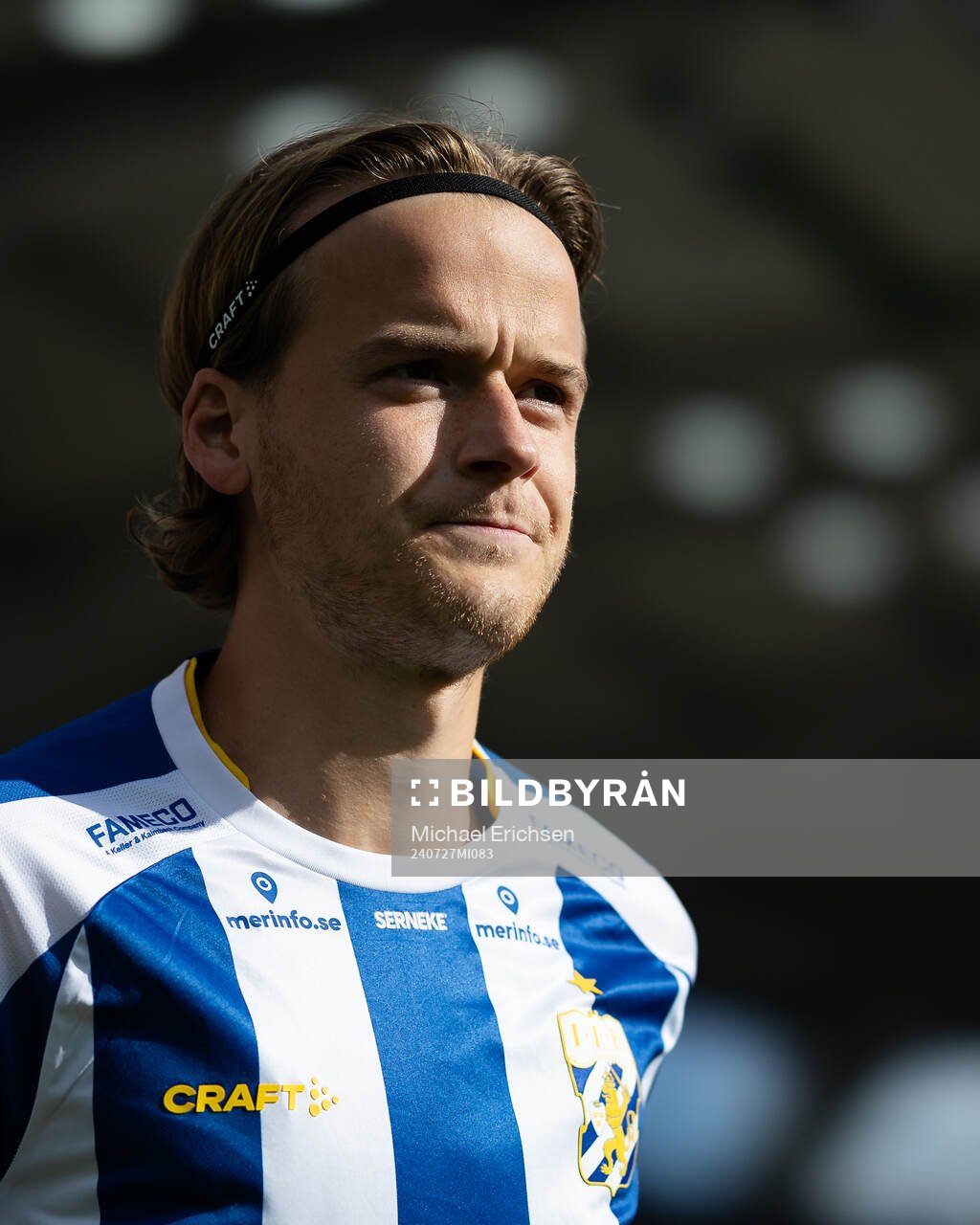IFK Göteborgs August Erlingmark innan fotbollsmatchen i