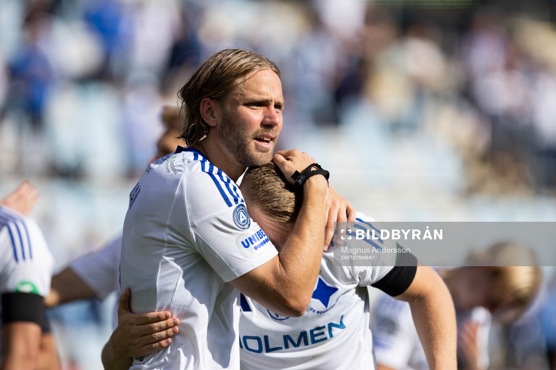 IFK Norrköpings Christoffer Nyman jublar med Dino Salihovic