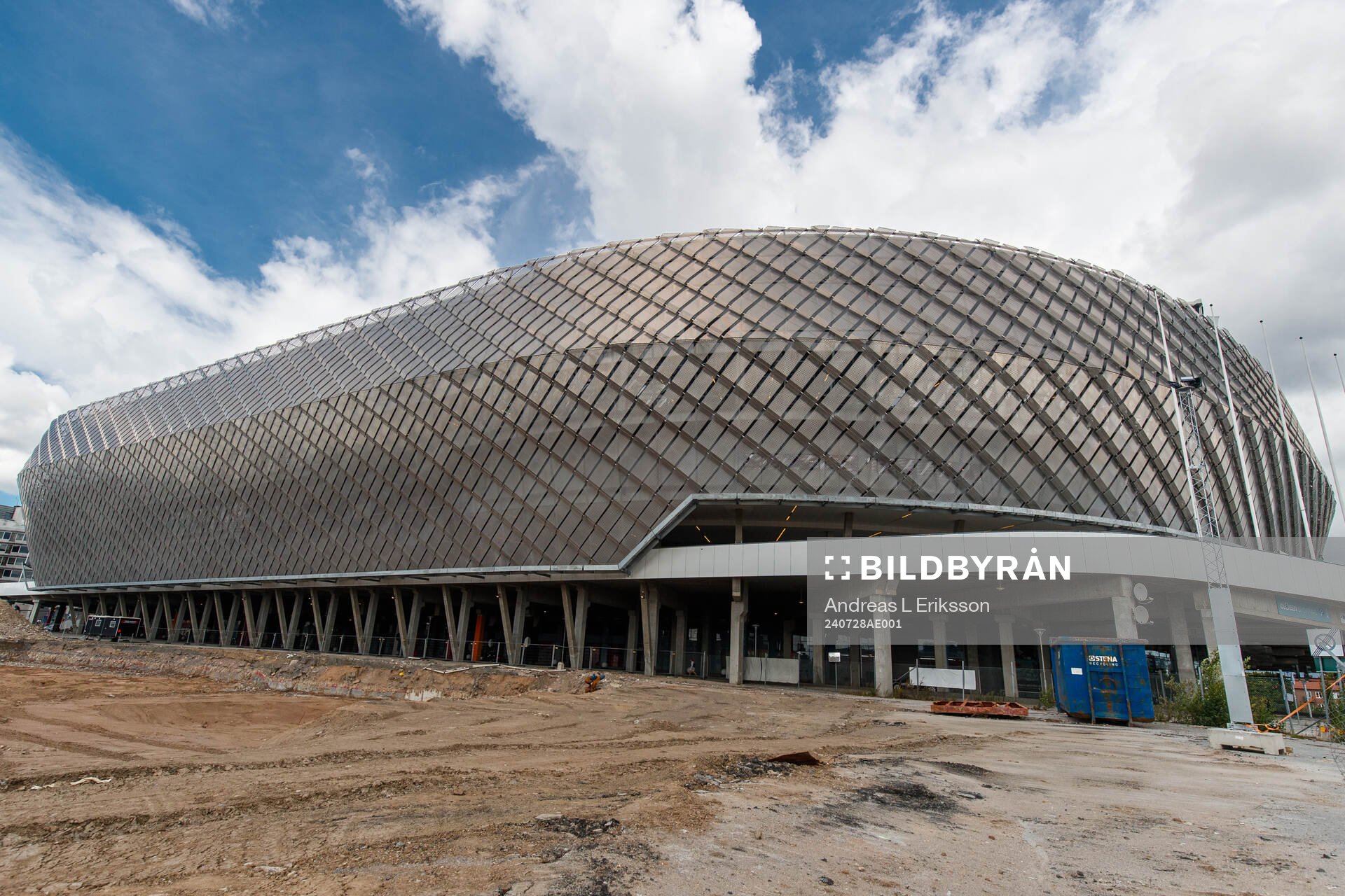 Tele2 Arena inför fotbollsmatchen i Allsvenskan mellan Hammarby och Mjällby den 28 juli 2024 i Stockholm. 