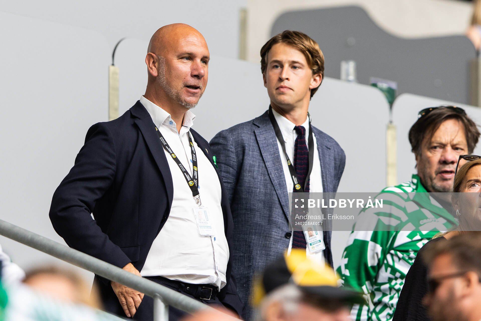 Hammarbys sportchef Mikael Hjelmberg och teknikske chefen