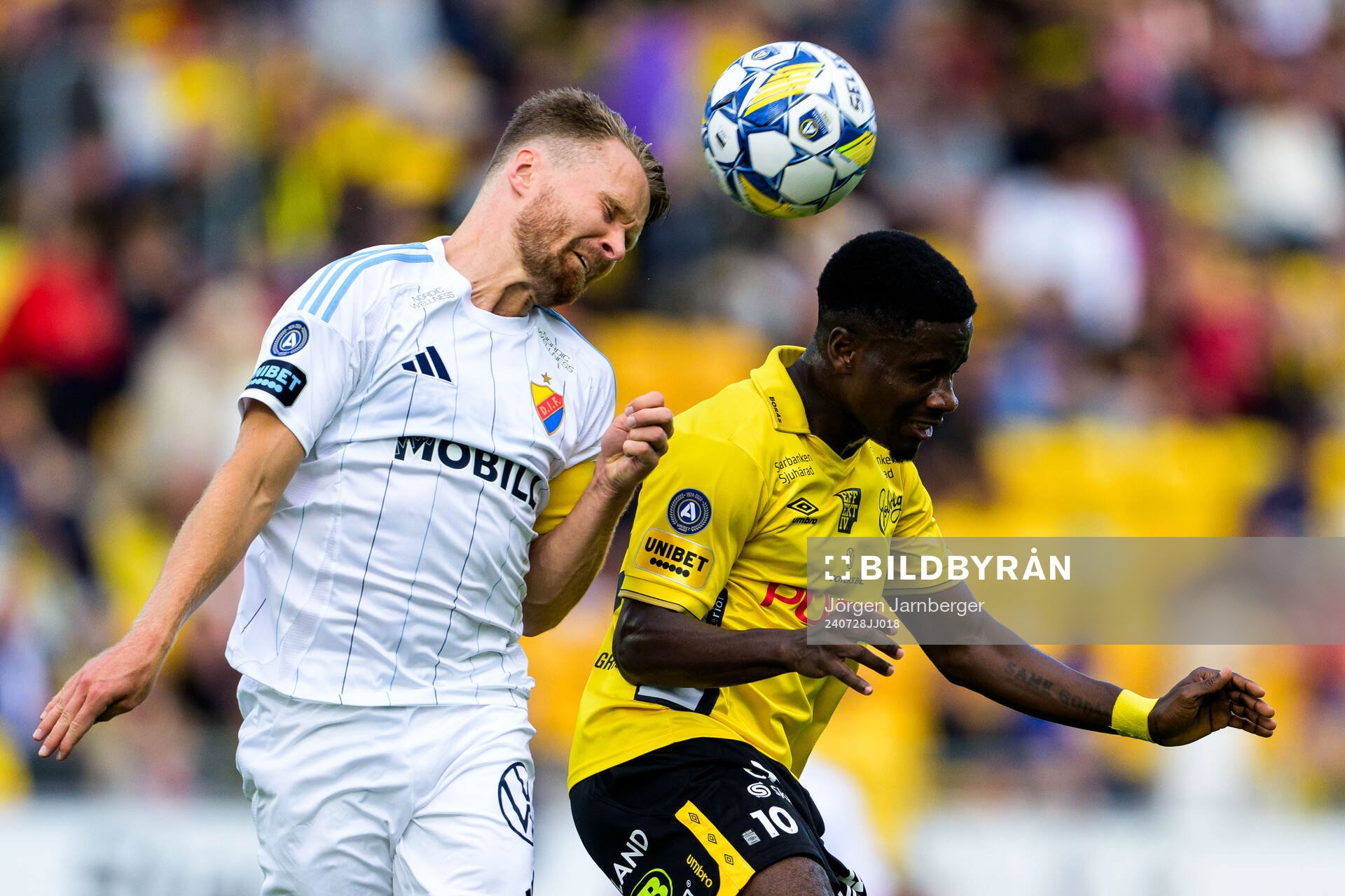 Djurgårdens Jacob Larsson och Elfsborgs Michael Baidoo