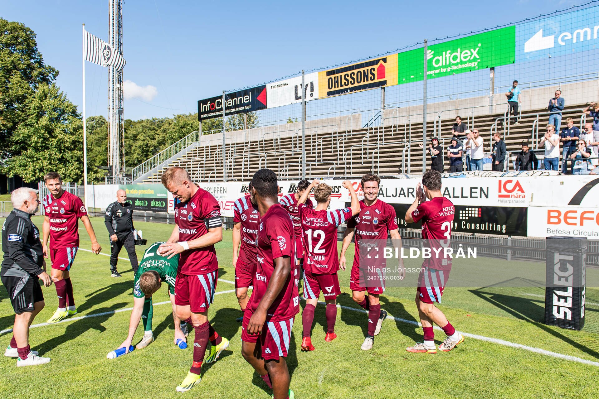 Gefle spelarna jublar