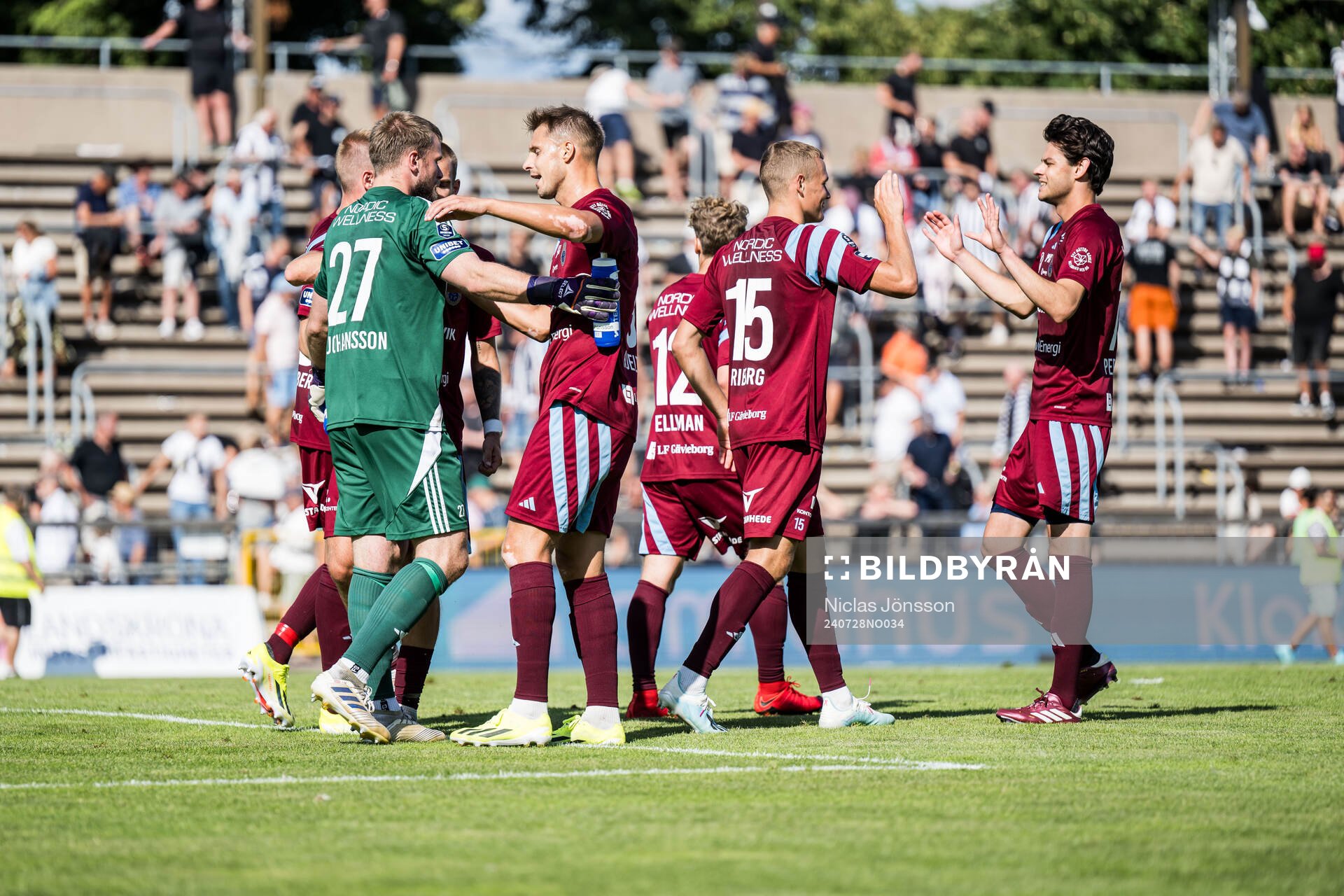Gefle spelarna jublar