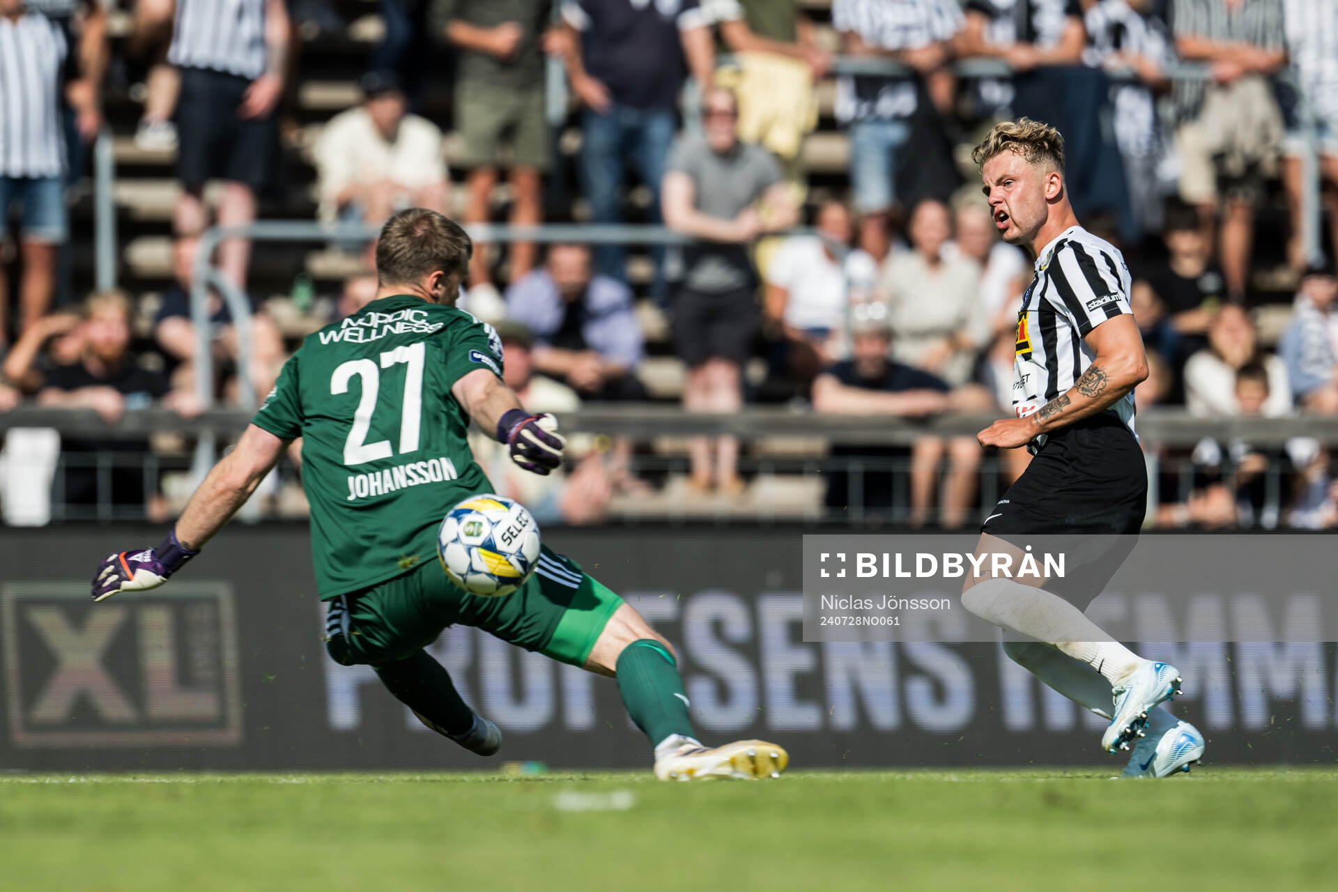 Gefles målvakt Tobias Johansson och Landskronas Frederik
