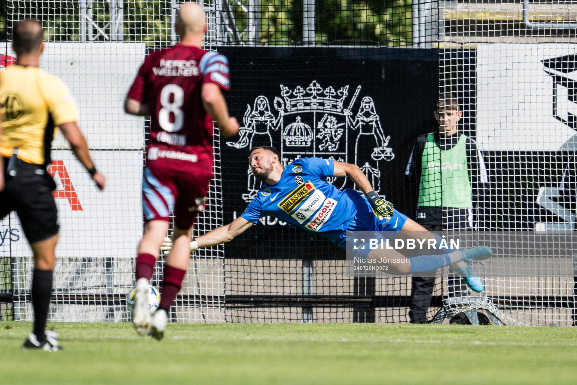 Landskronas målvakt Amr Kaddoura släpper in 0-2