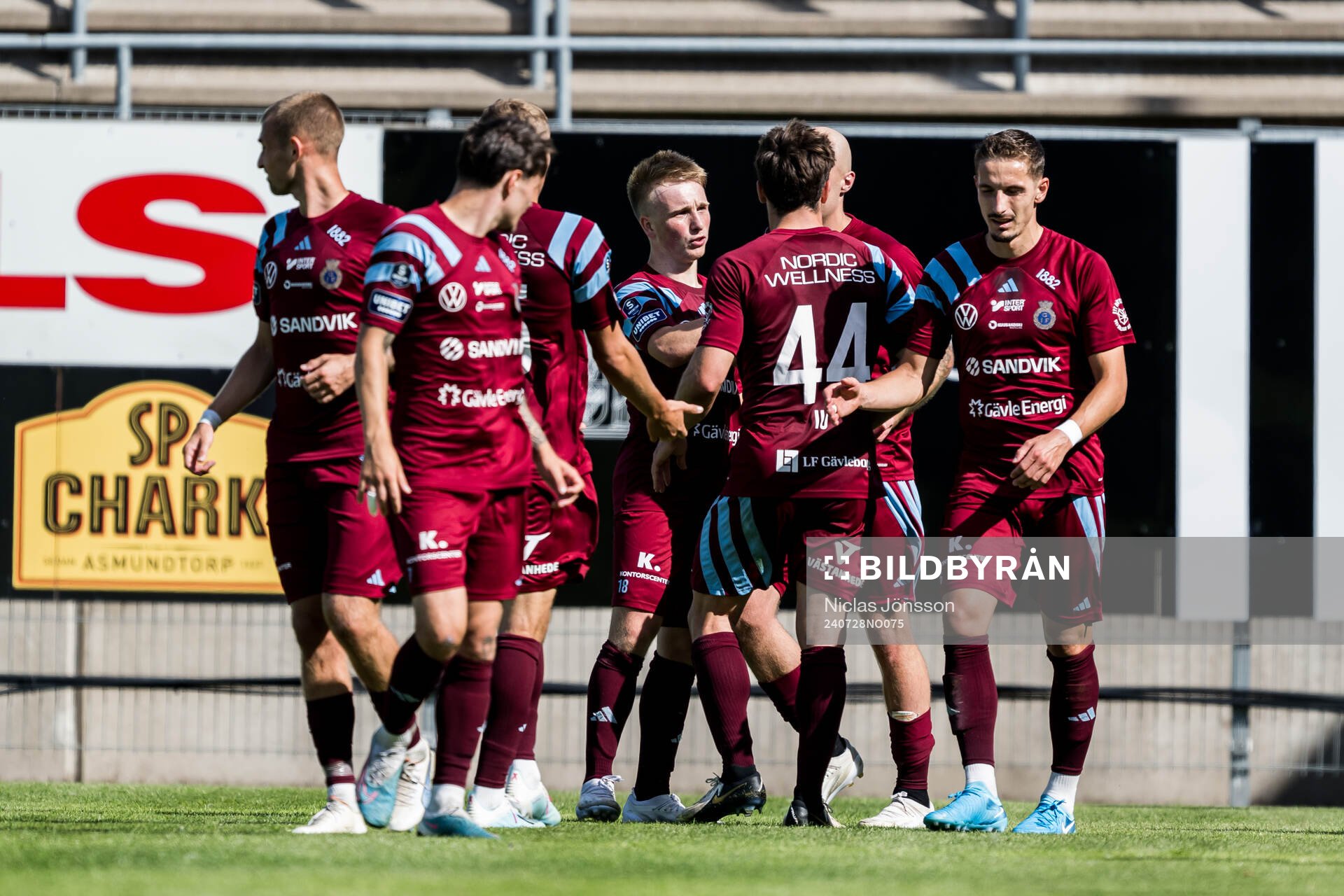 Gefles spelarna jublar