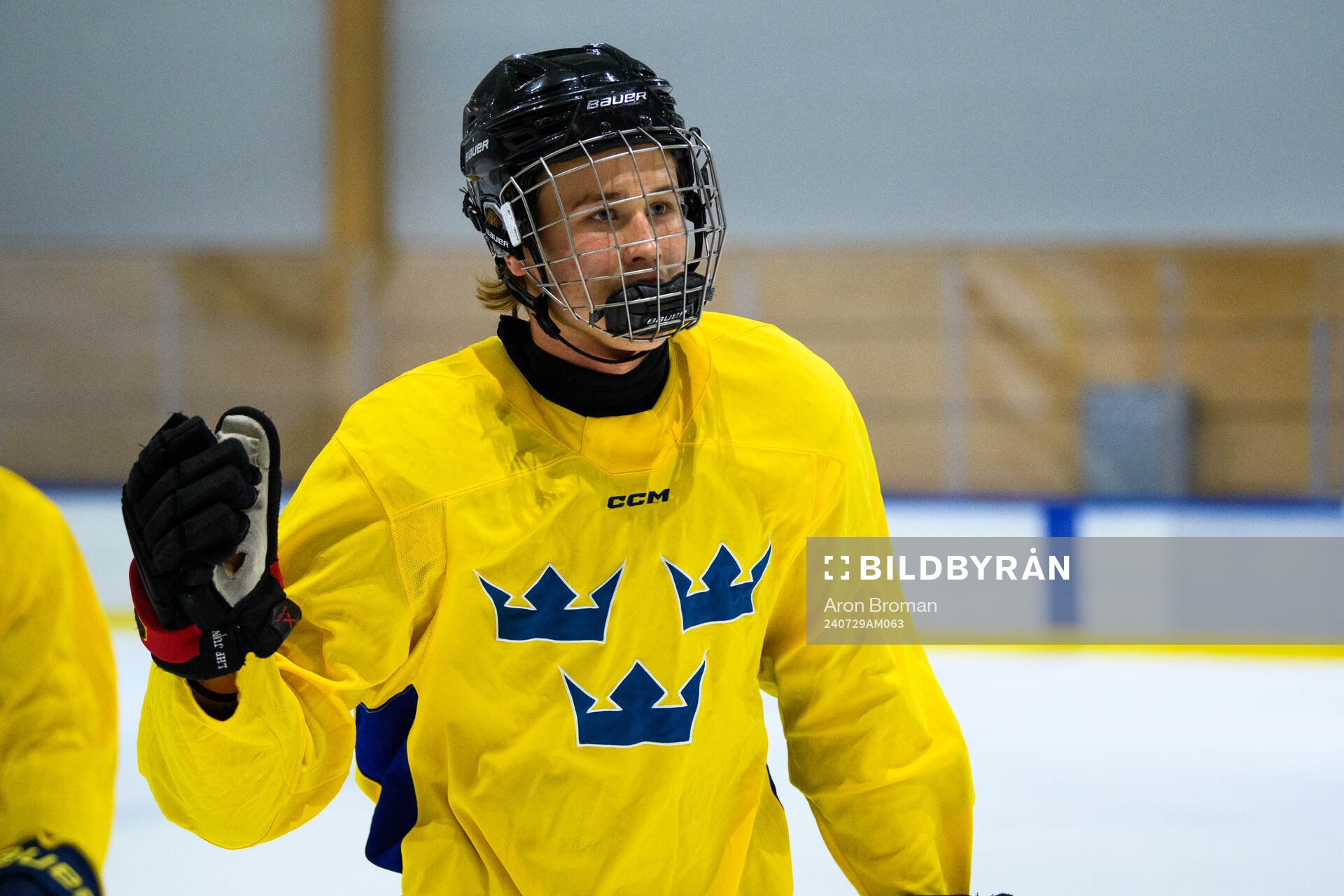 Jakob Ihs Wozniak of Sweden celebrates a goal