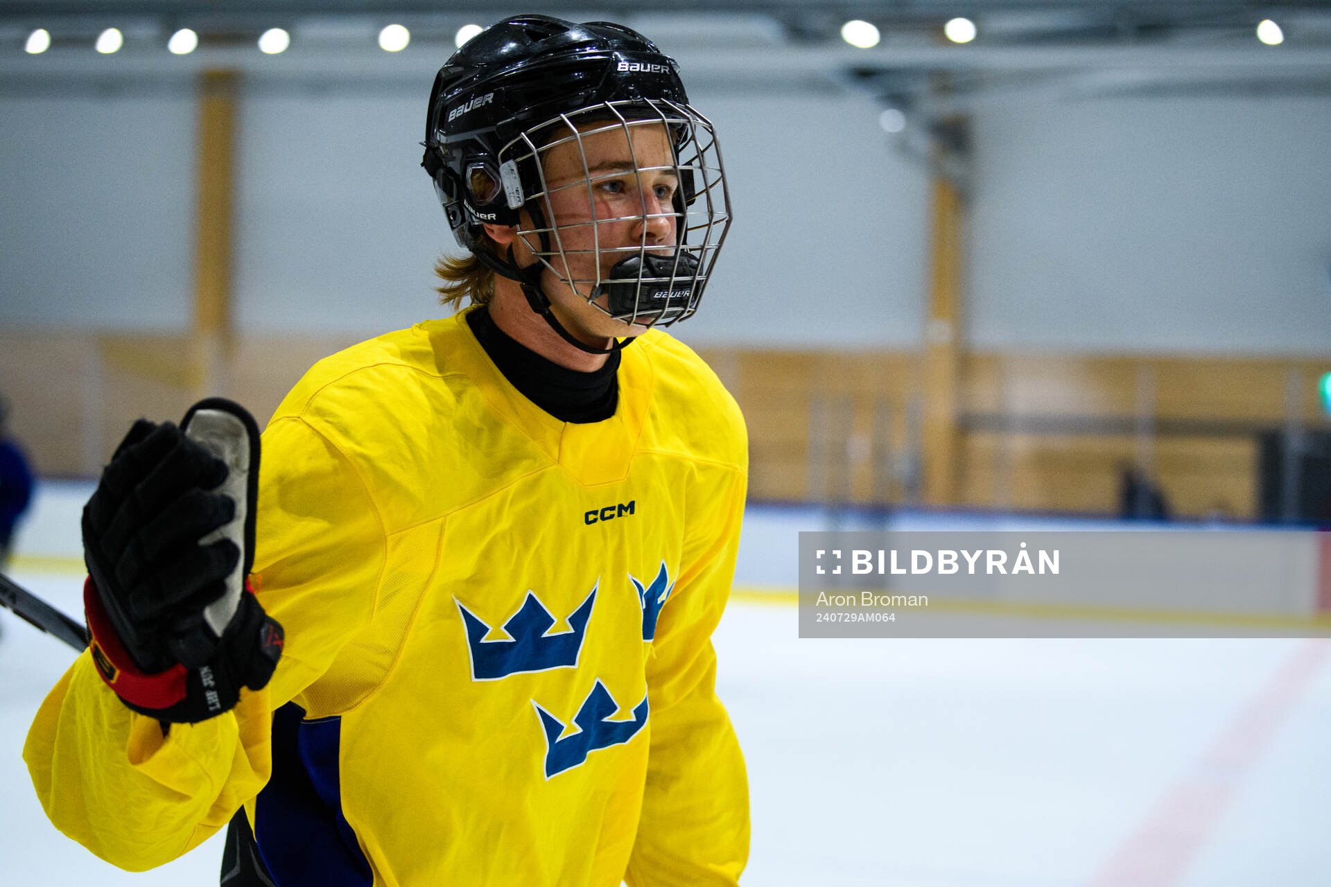 Jakob Ihs Wozniak of Sweden celebrates a goal