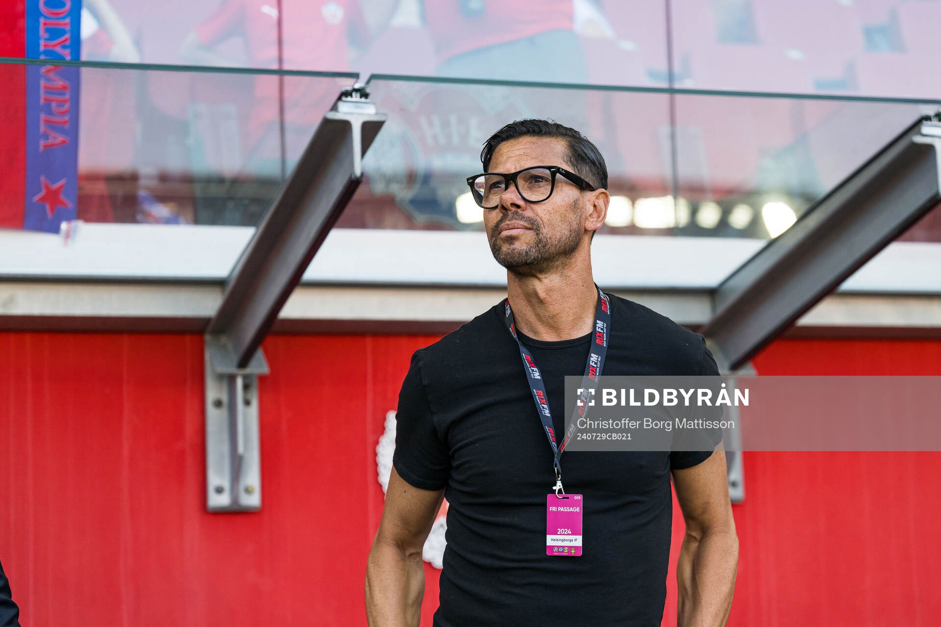 Martin Pringle inför fotbollsmatchen i Superettan mellan Helsingborg och Öster den 29 juli 2024 i Helsingborg. 