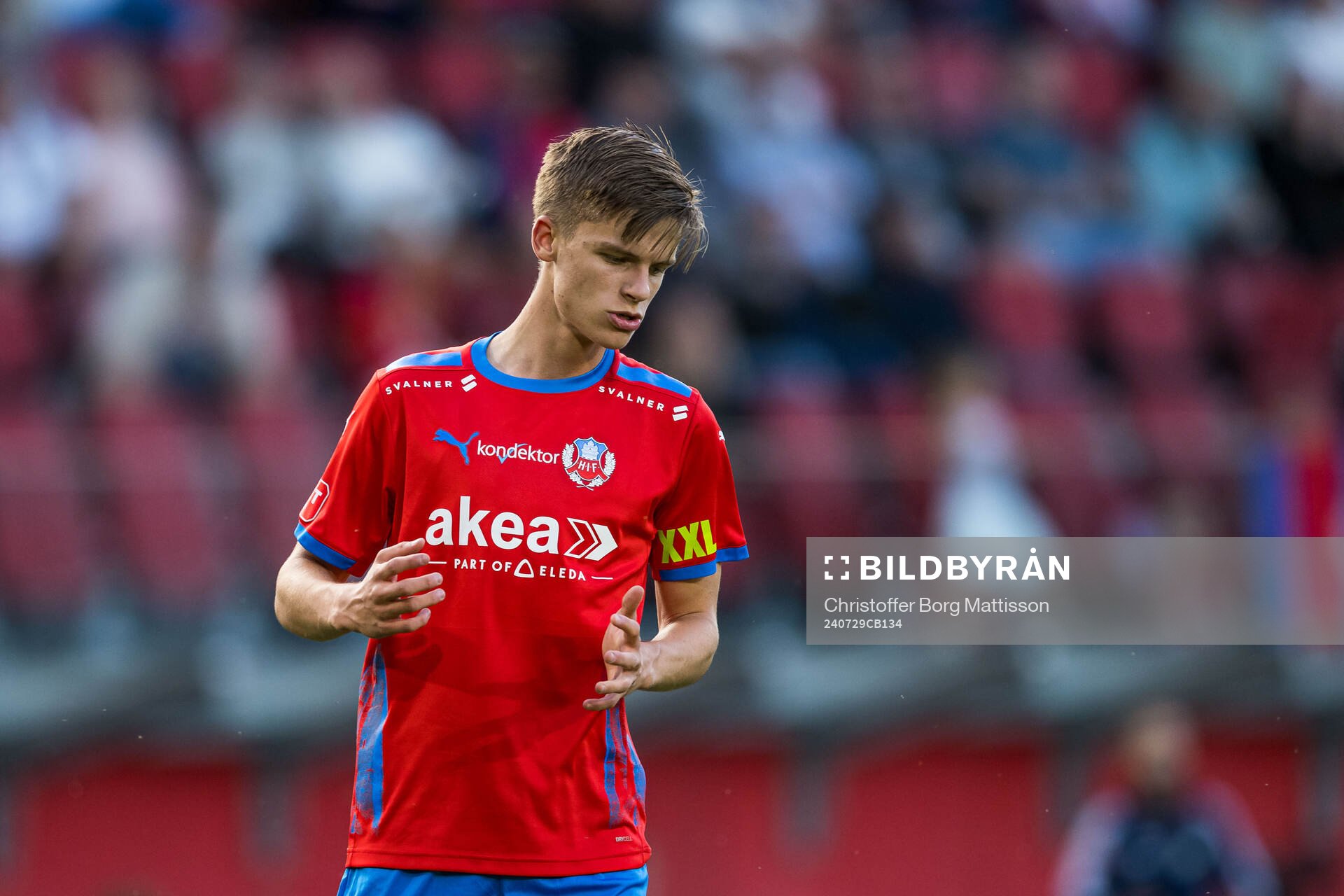 Helsingborgs Adrian Svanbäck deppar