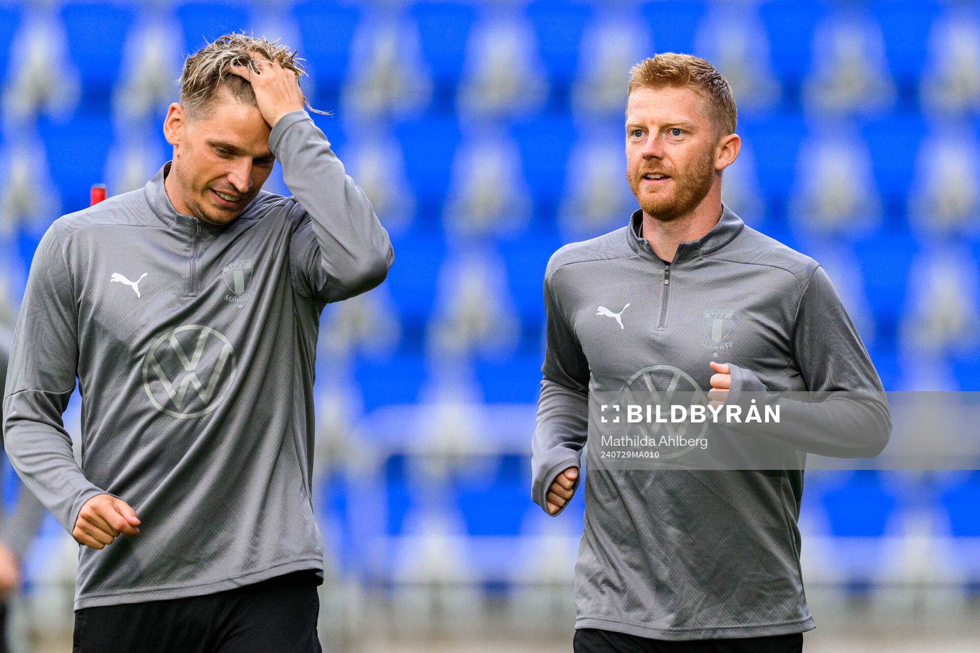 Jens Stryger Larsen and Anders Christiansen of Malmö FF