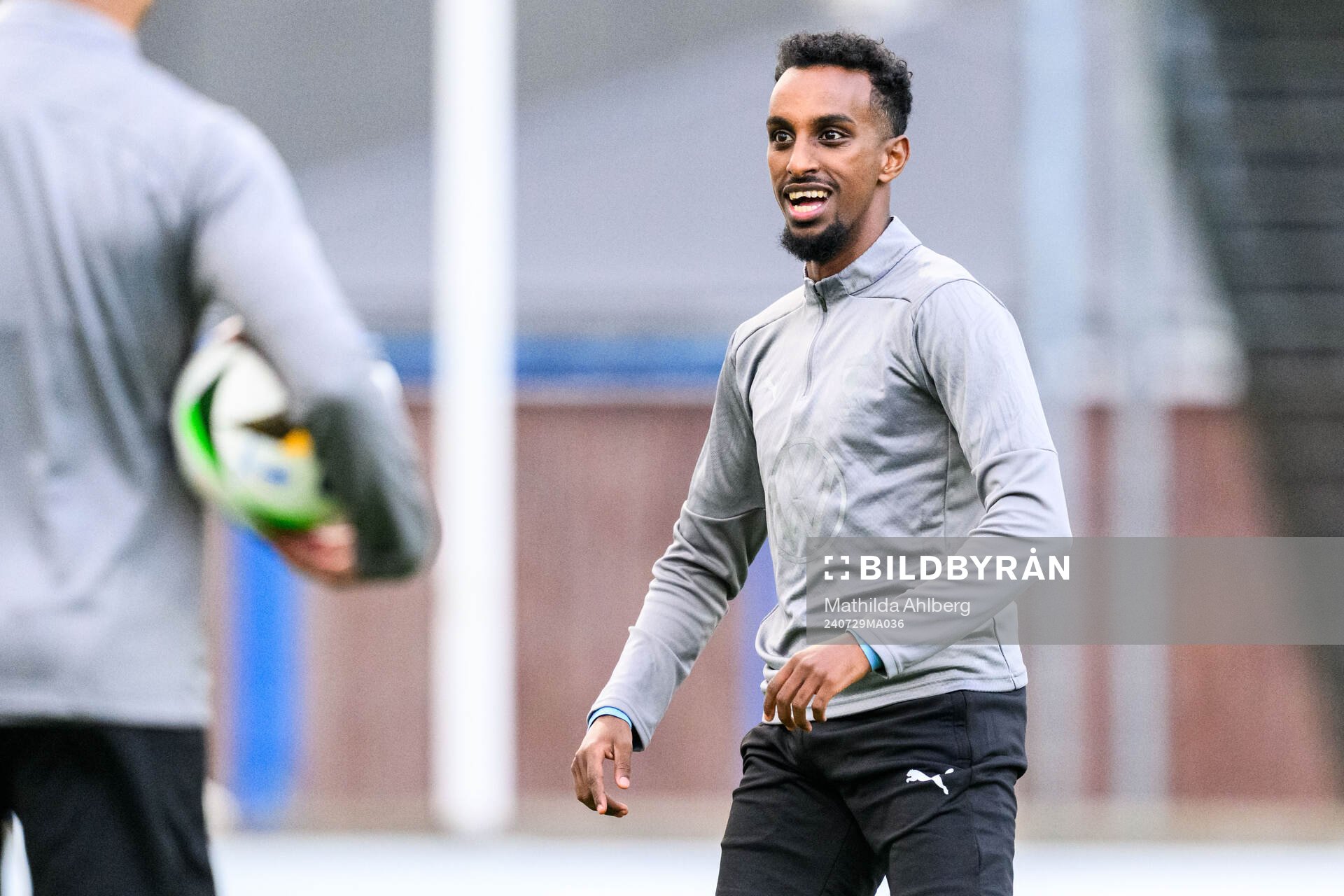 Taha Abdi Ali of Malmö FF during a training session with Malmö FF on July 29, 2024 in Klaksvik. 